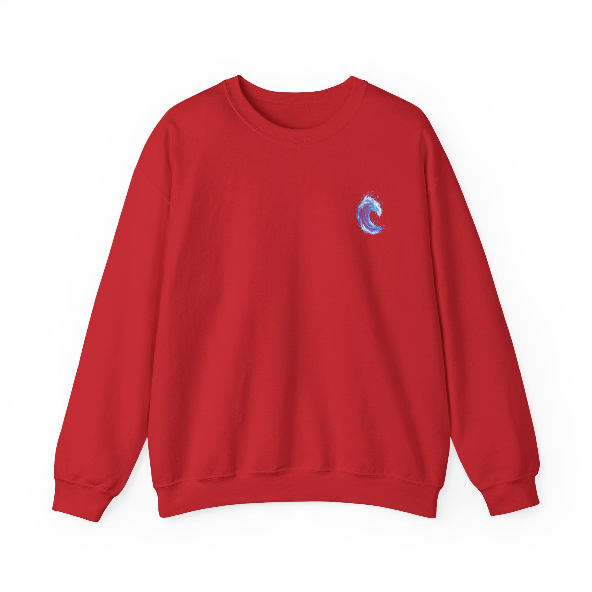 Wave Graphic Sweatshirt — Blue Ocean Crest Crewneck