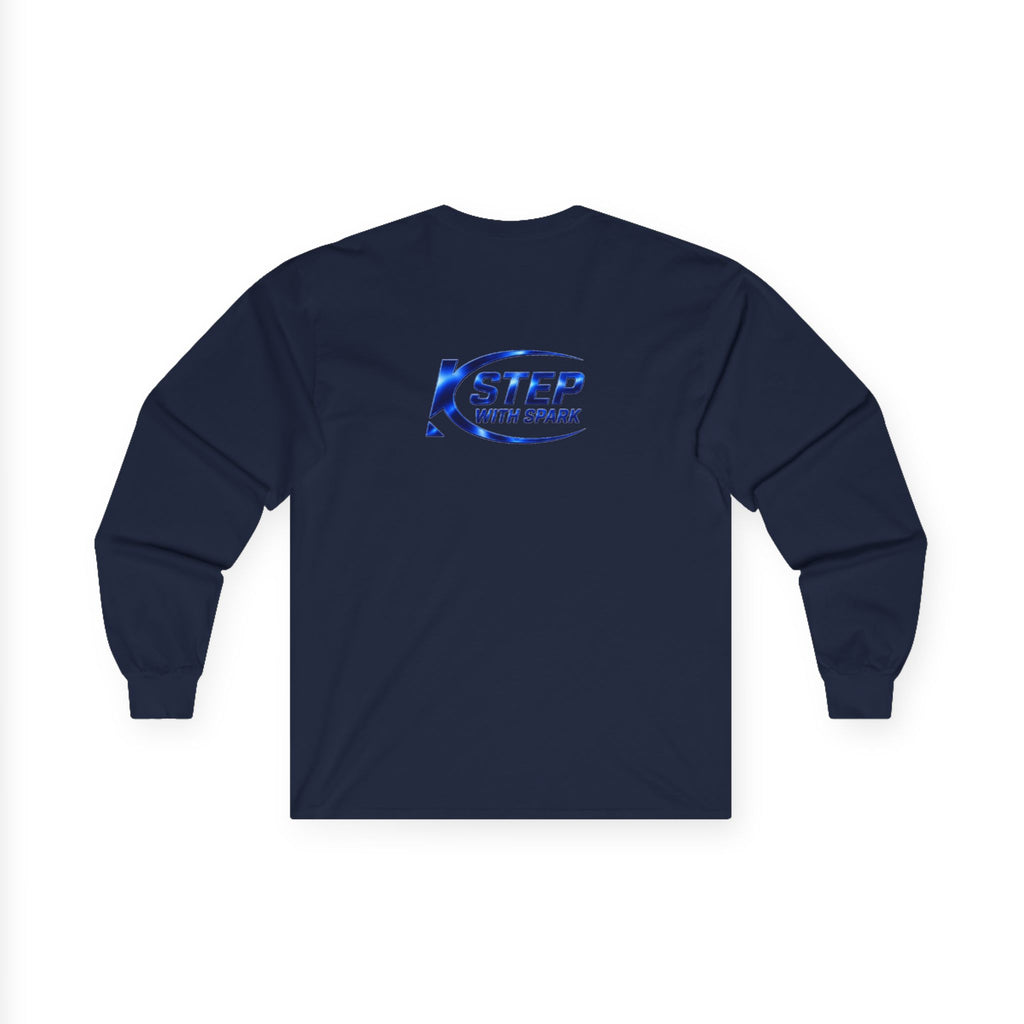 Long Sleeve Tee - "Step with Spark" Logo Athletic Casual