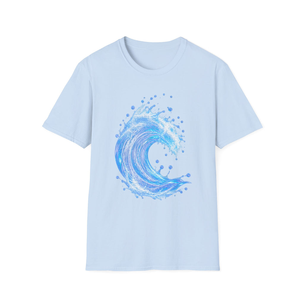 Ocean Wave T-Shirt — Blue Water Splash Graphic Tee
