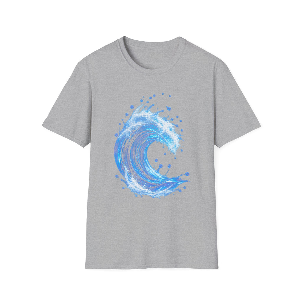 Ocean Wave T-Shirt — Blue Water Splash Graphic Tee
