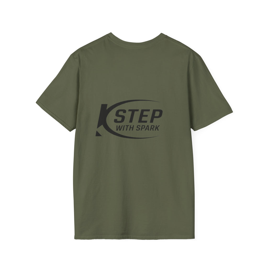 Step With Spark Logo T-Shirt — Minimal Athletic Casual Tee