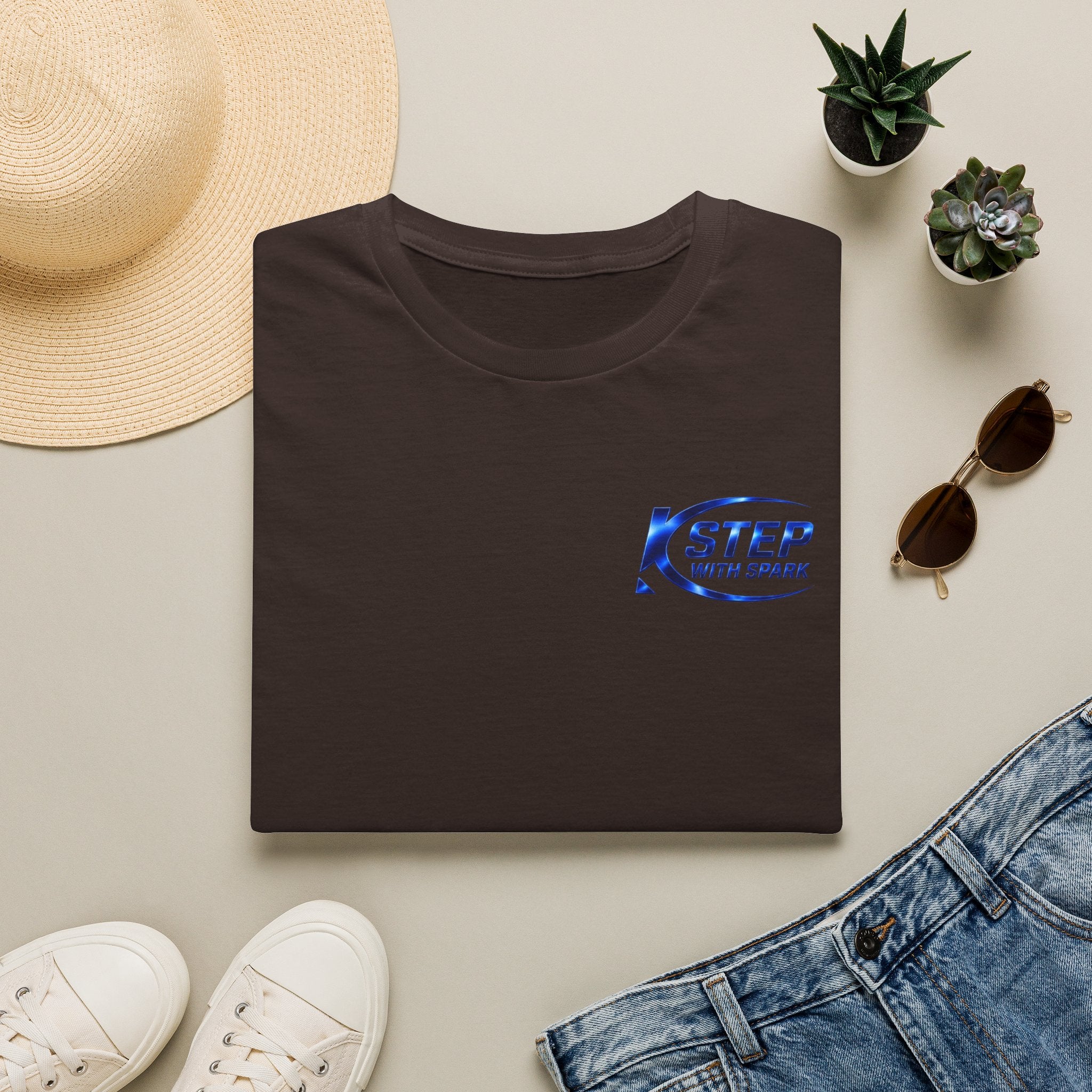 Step With Spark Logo T-Shirt — Minimal Motivational Tee