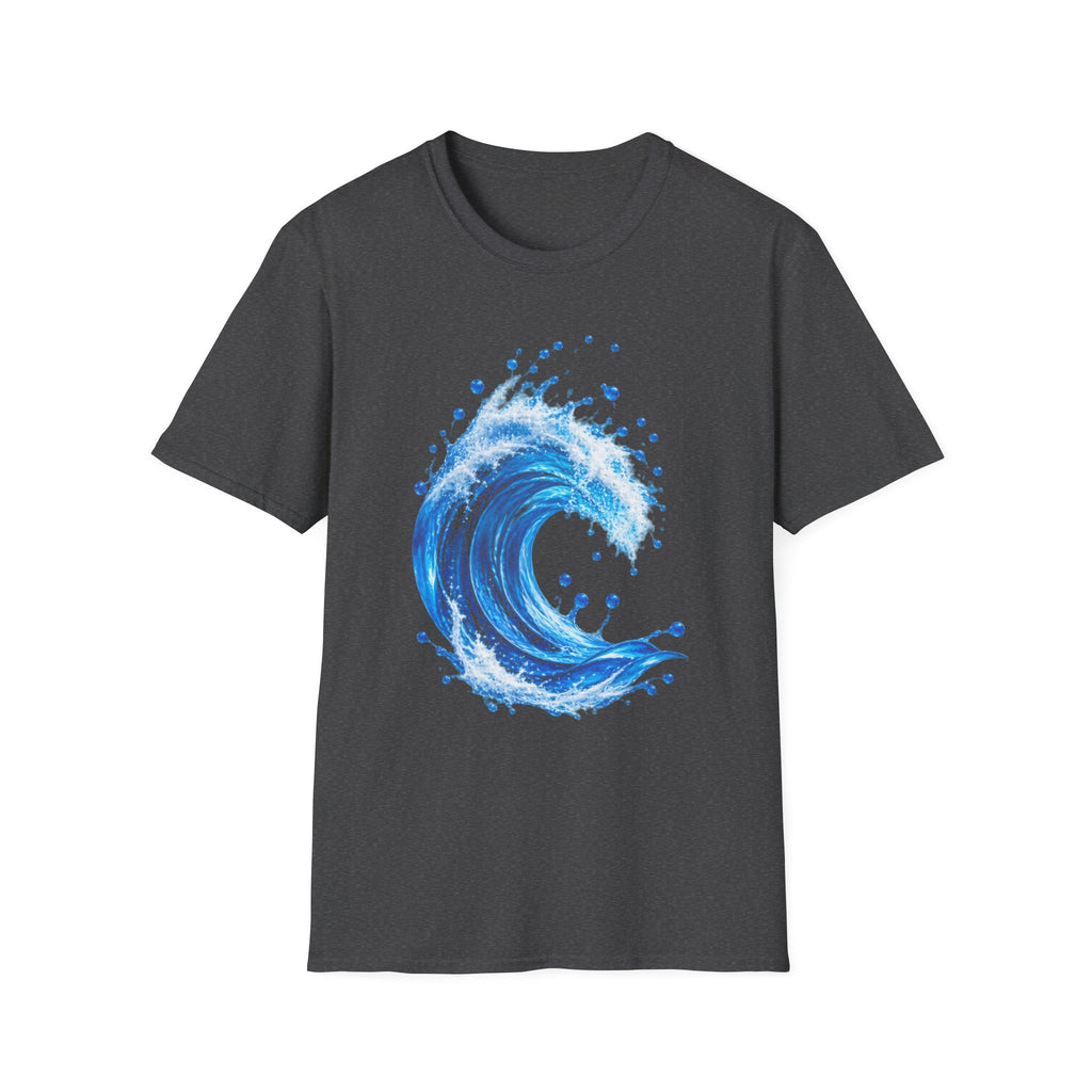 Ocean Wave T-Shirt — Blue Water Splash Graphic Tee
