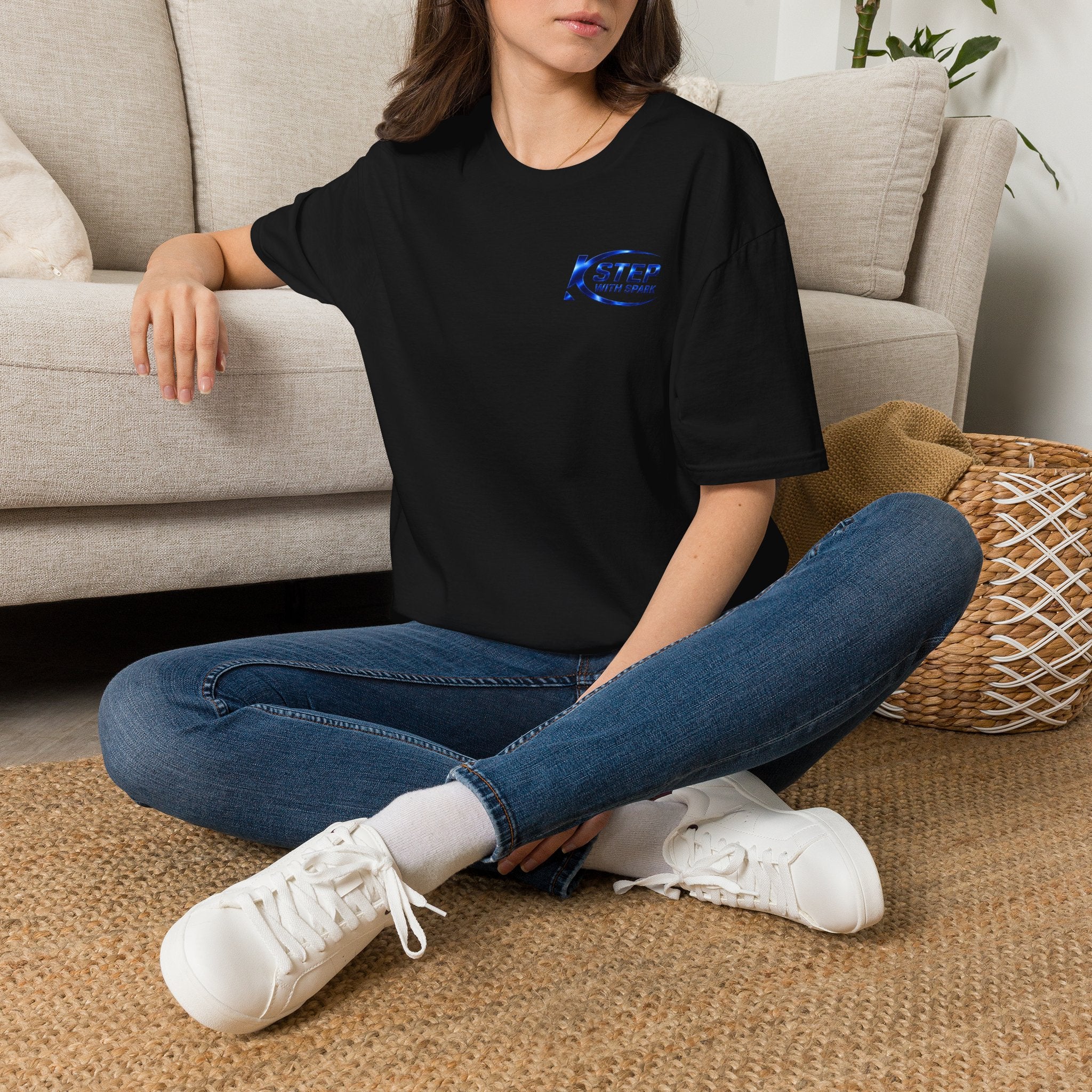 Step With Spark Logo T-Shirt — Minimal Motivational Tee