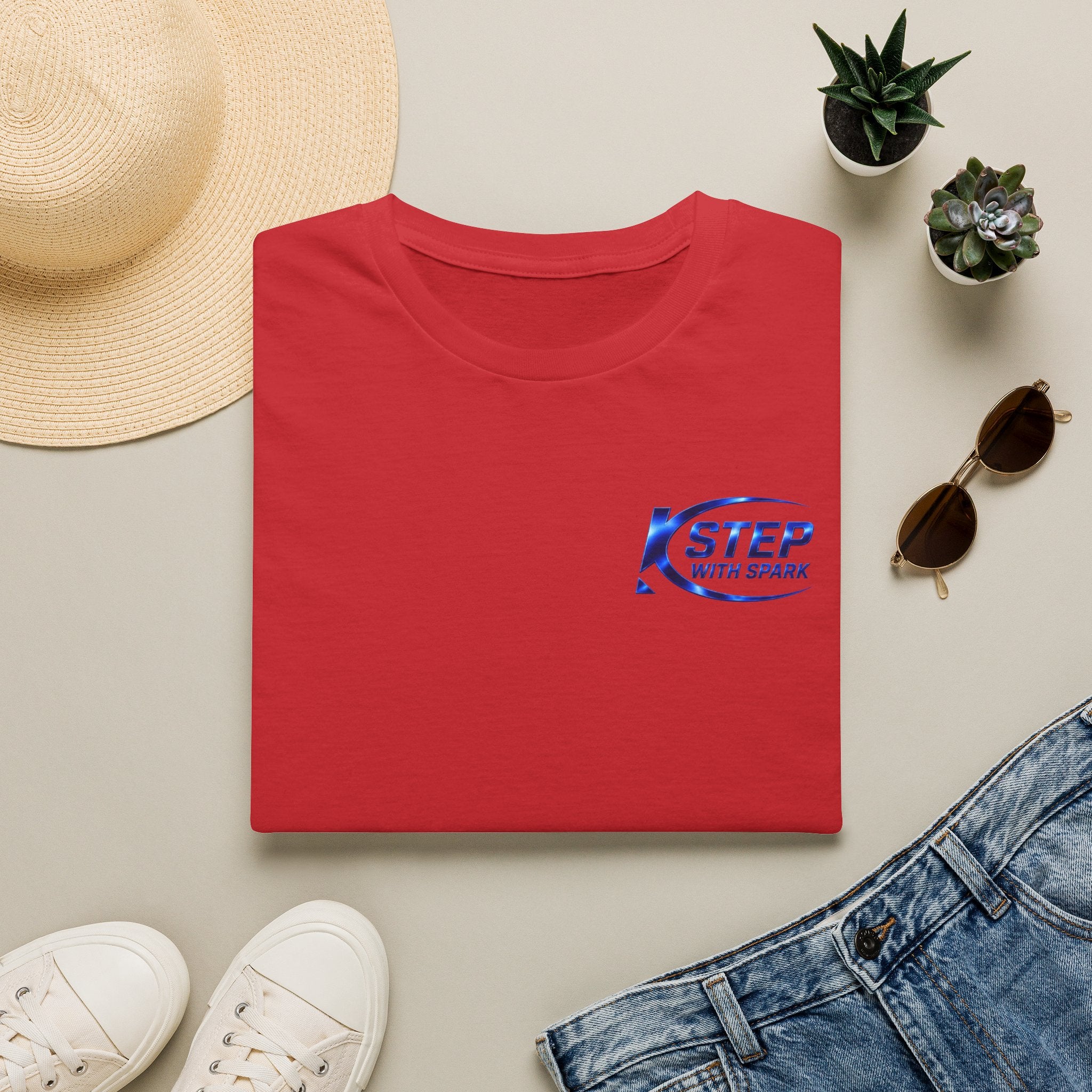 Step With Spark Logo T-Shirt — Minimal Motivational Tee