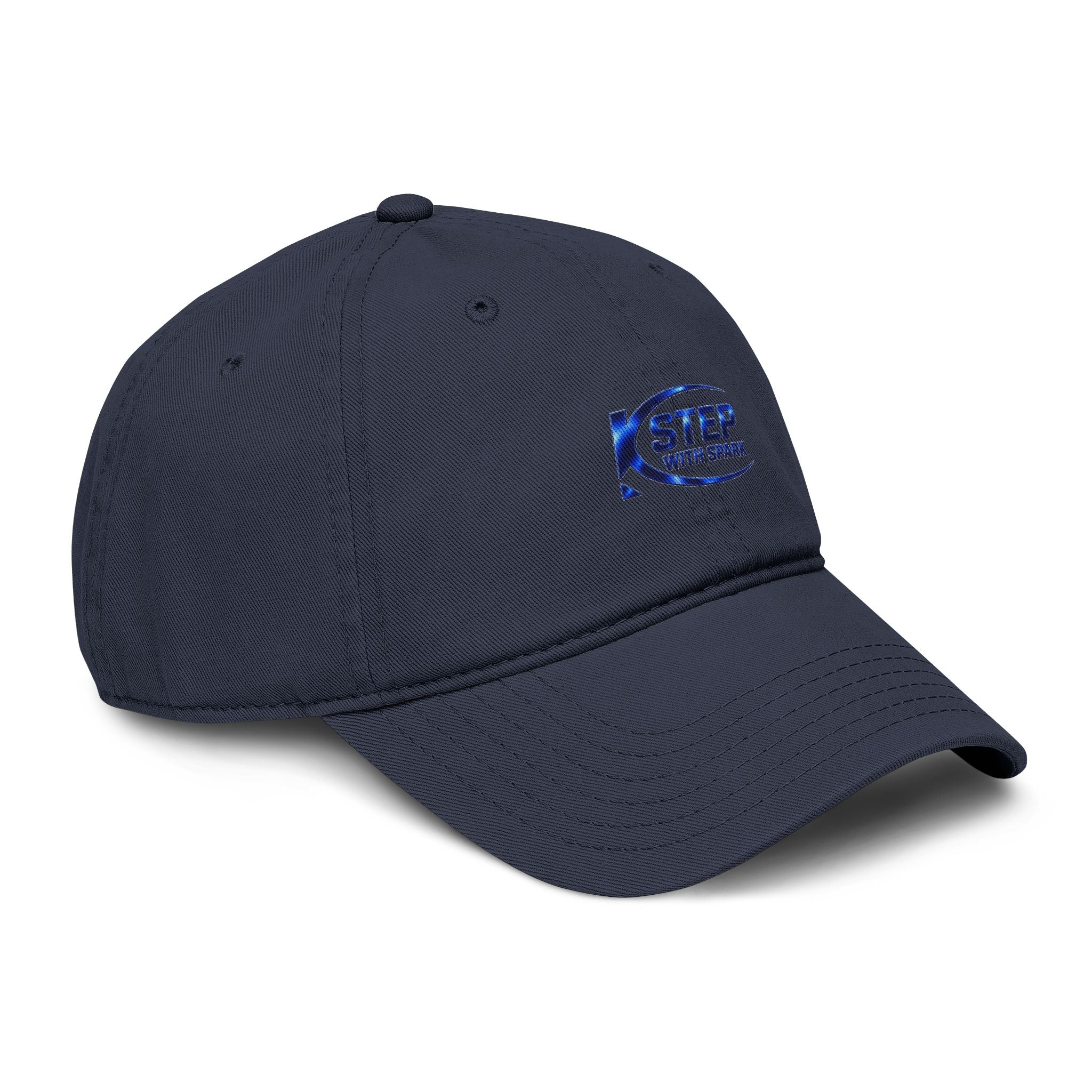 Washed Baseball Cap — "Step with Spark" Embroidered Logo Hat