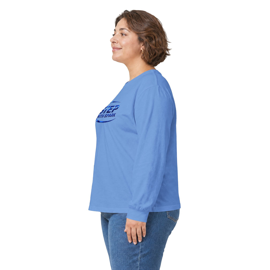 Long Sleeve Tee - "Step with Spark" Logo Athletic Casual