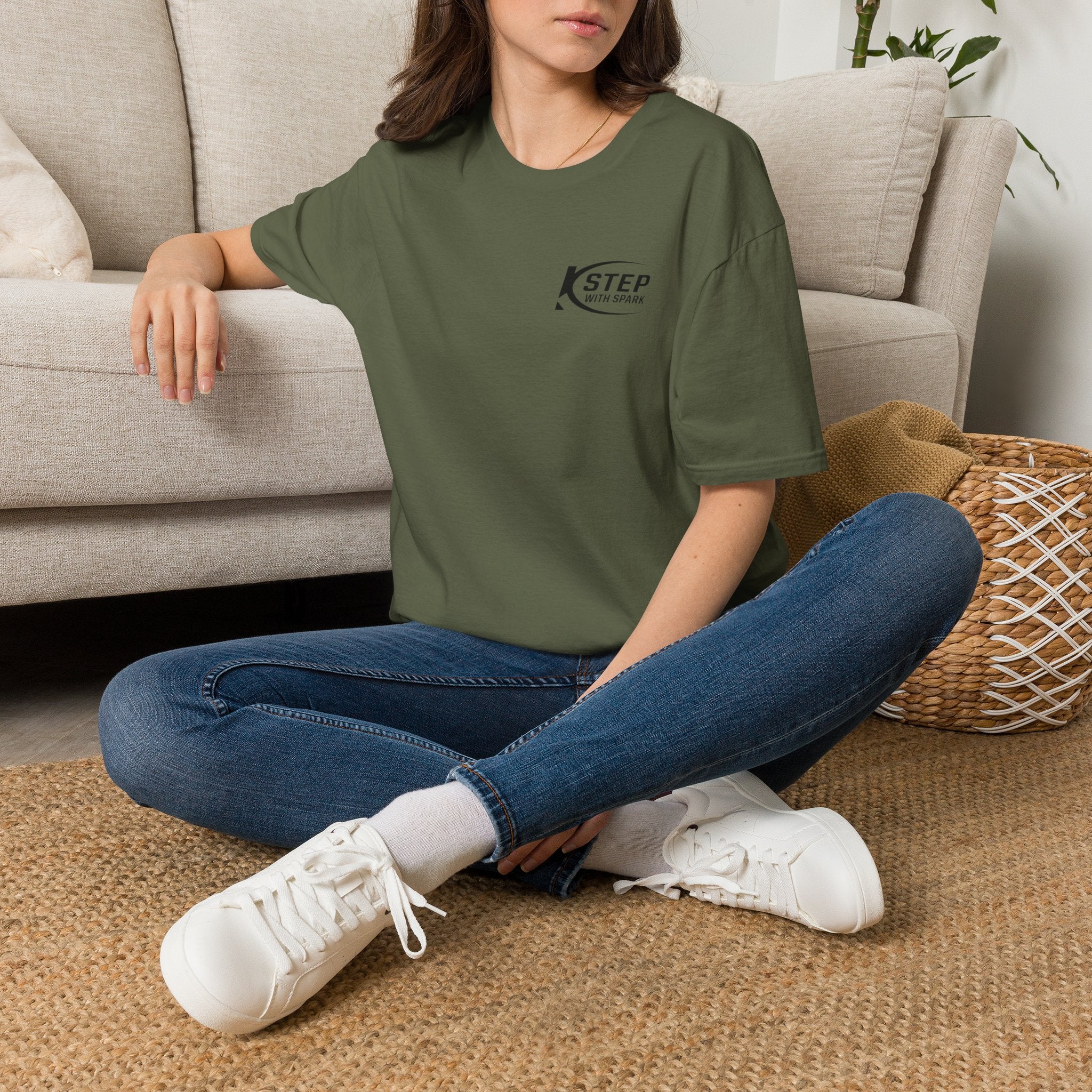 Step With Spark Logo T-Shirt — Minimal Athletic Casual Tee