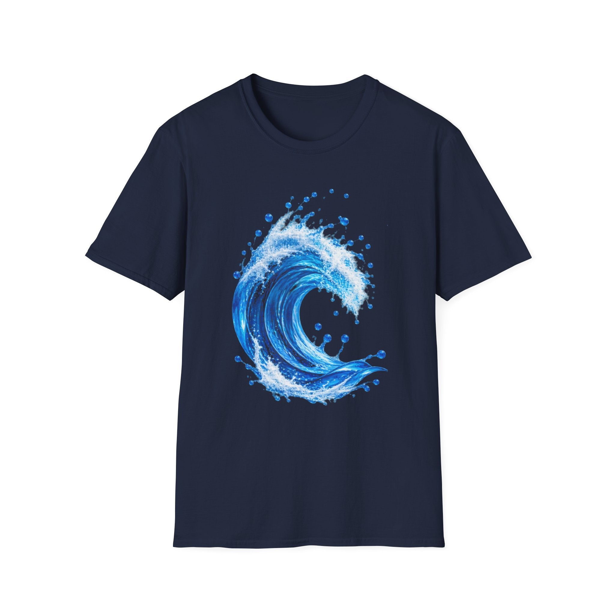 Ocean Wave T-Shirt — Blue Water Splash Graphic Tee