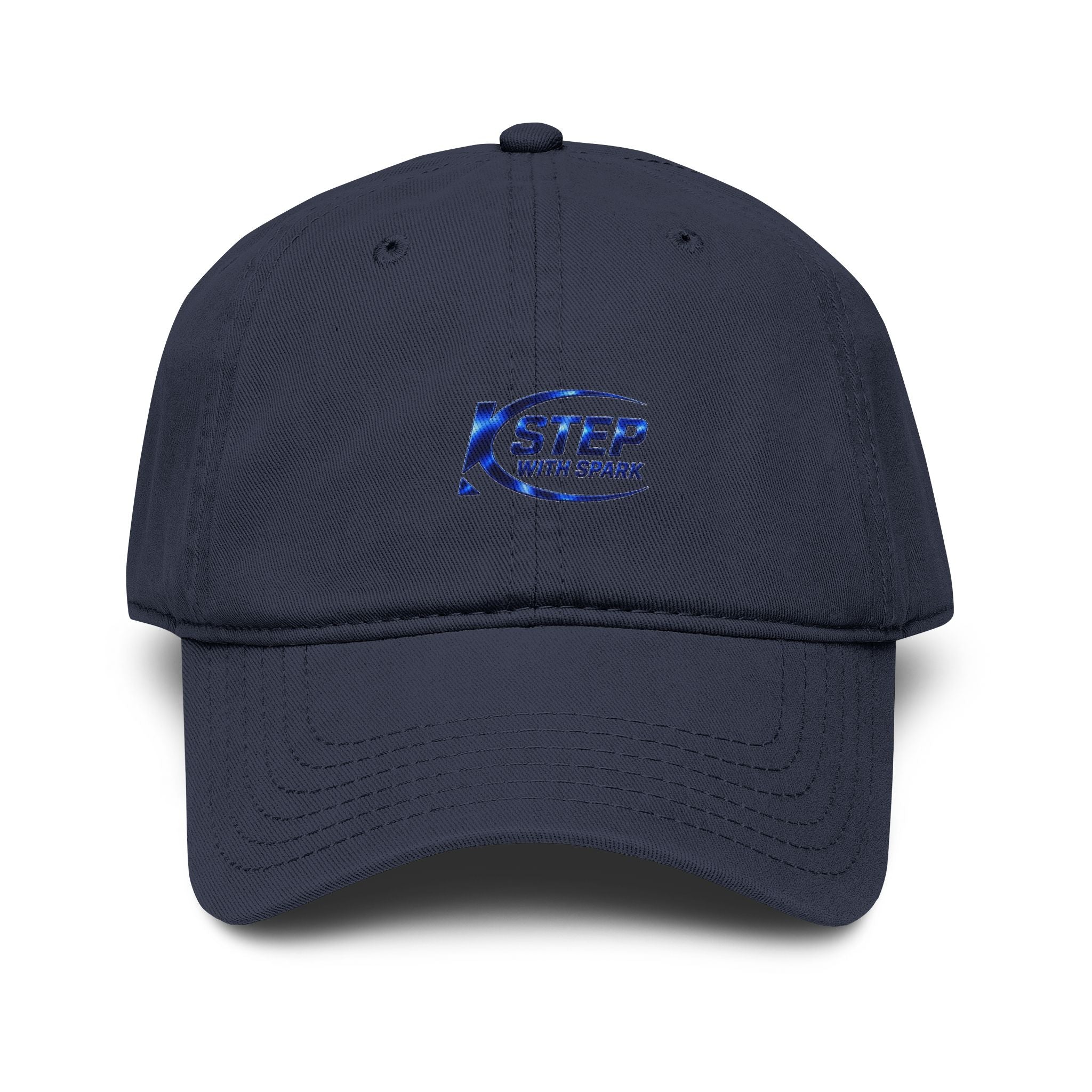 Washed Baseball Cap — "Step with Spark" Embroidered Logo Hat