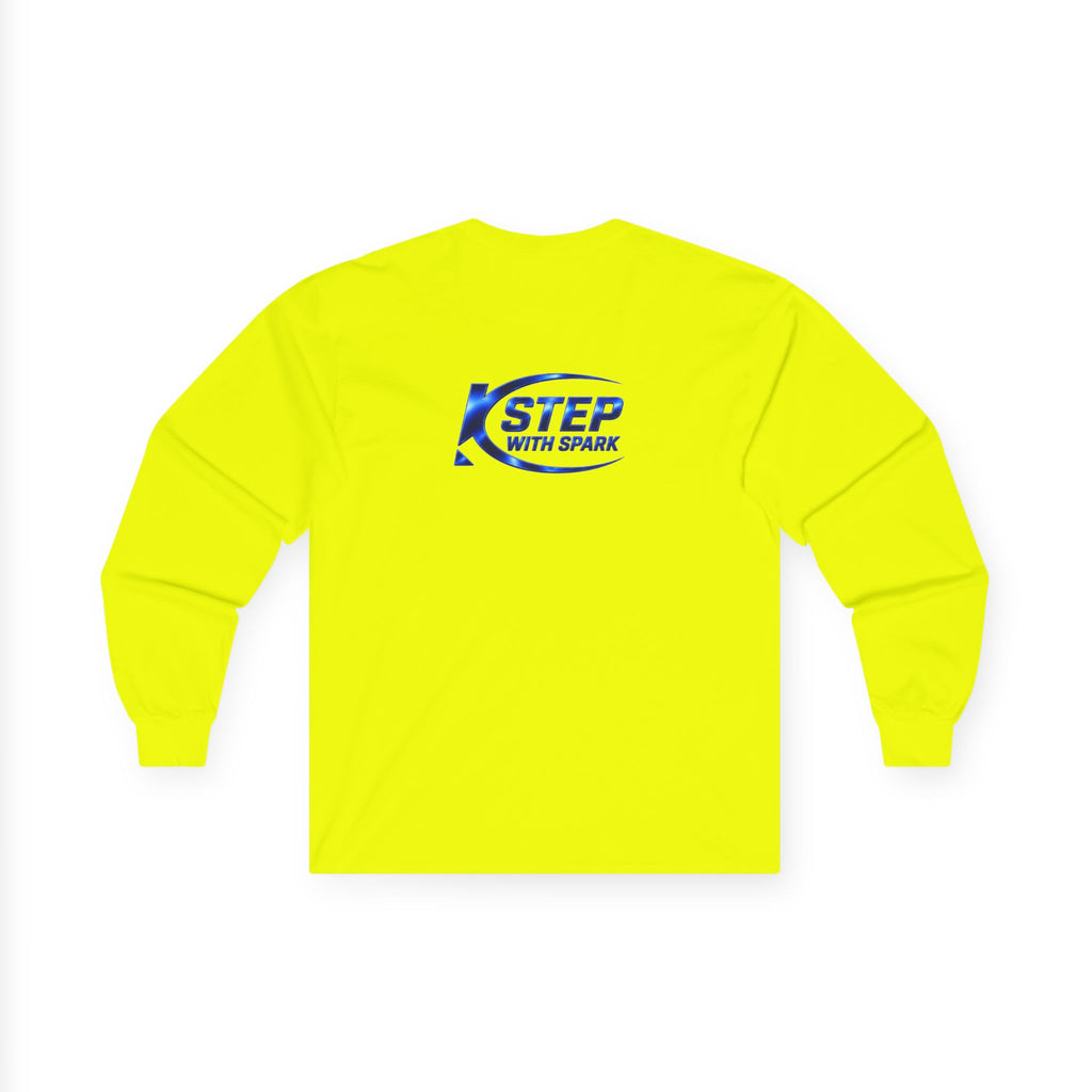 Long Sleeve Tee - "Step with Spark" Logo Athletic Casual