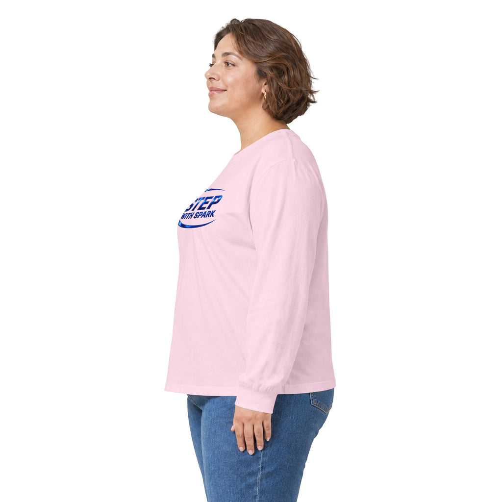 Long Sleeve Tee - "Step with Spark" Logo Athletic Casual