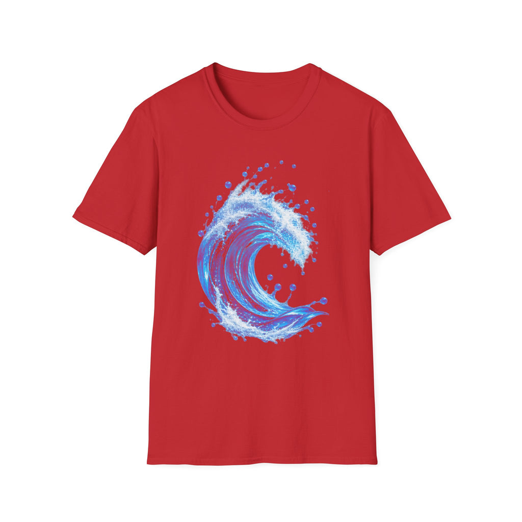 Ocean Wave T-Shirt — Blue Water Splash Graphic Tee