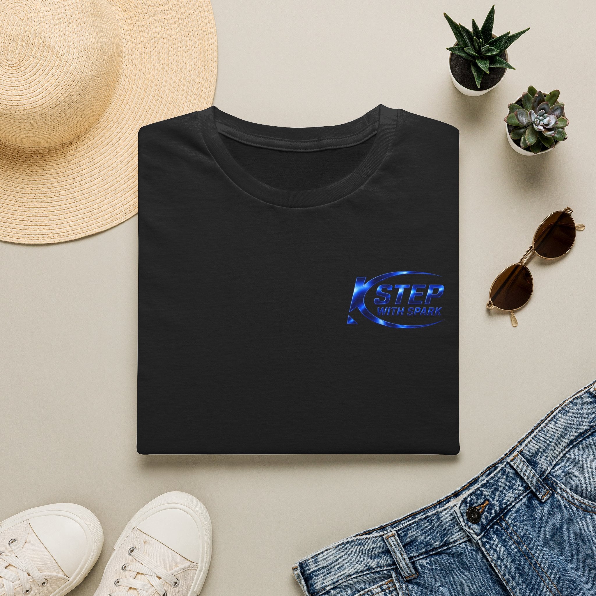 Step With Spark Logo T-Shirt — Minimal Motivational Tee