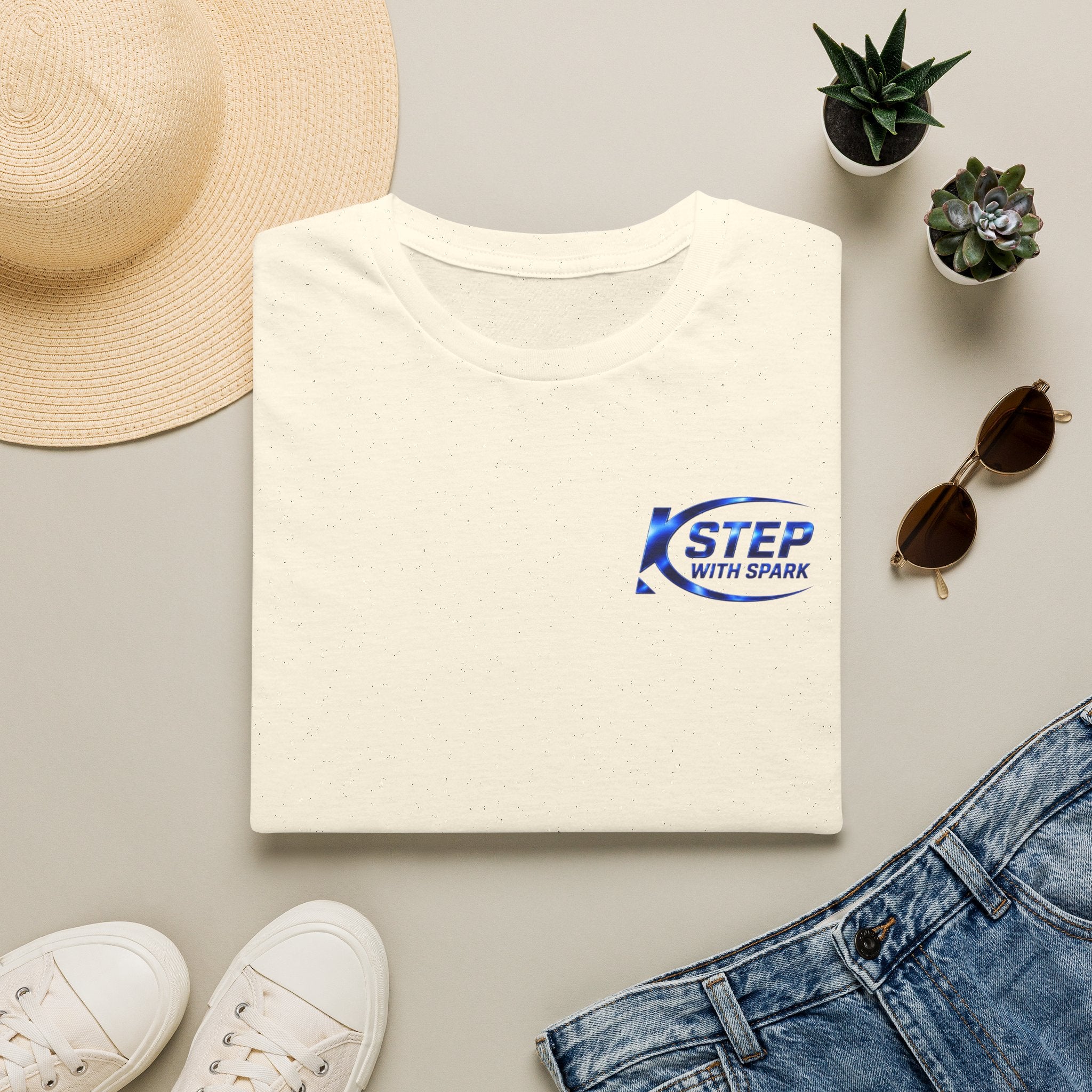 Step With Spark Logo T-Shirt — Minimal Motivational Tee