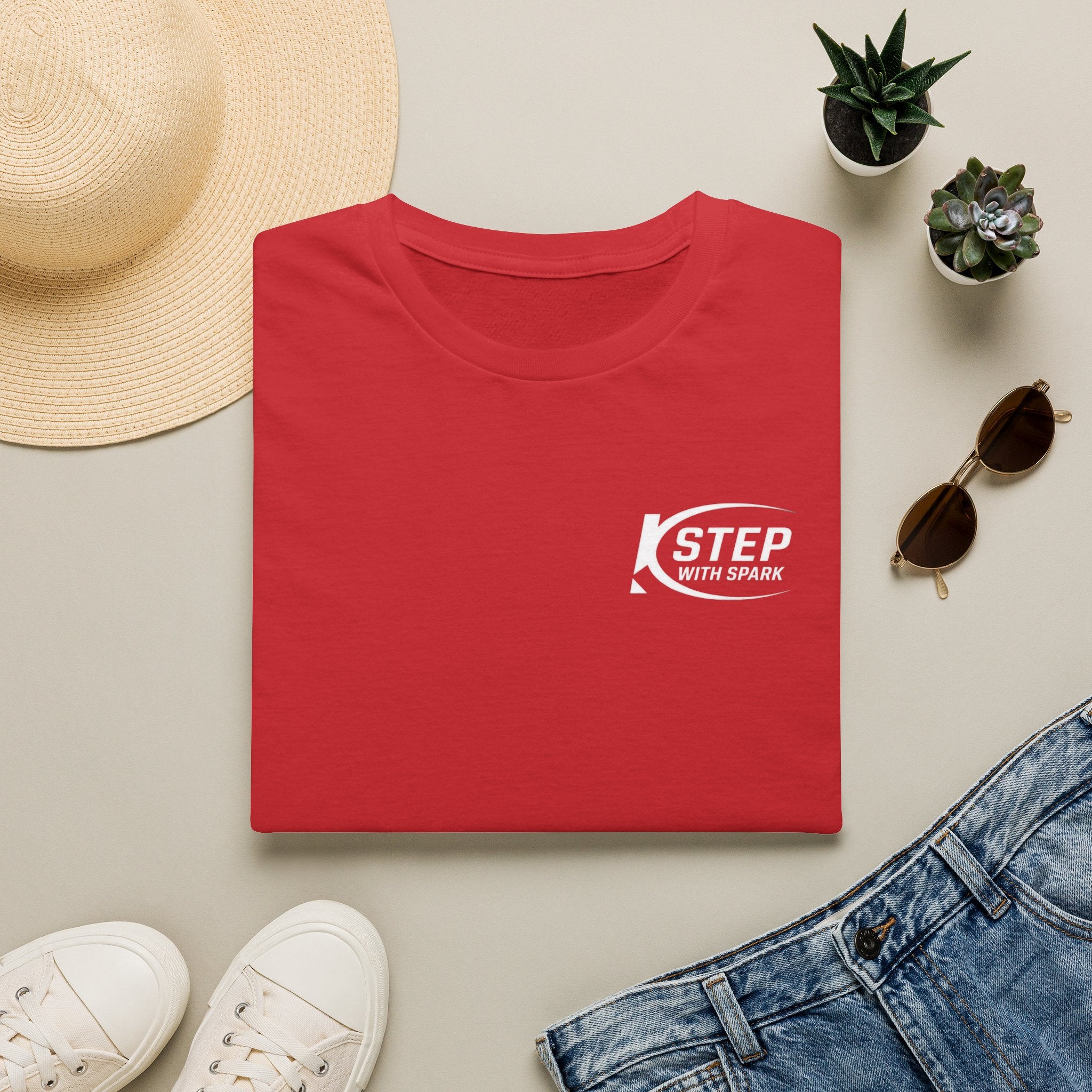 Step With Spark Logo T-Shirt — Motivational Casual Tee