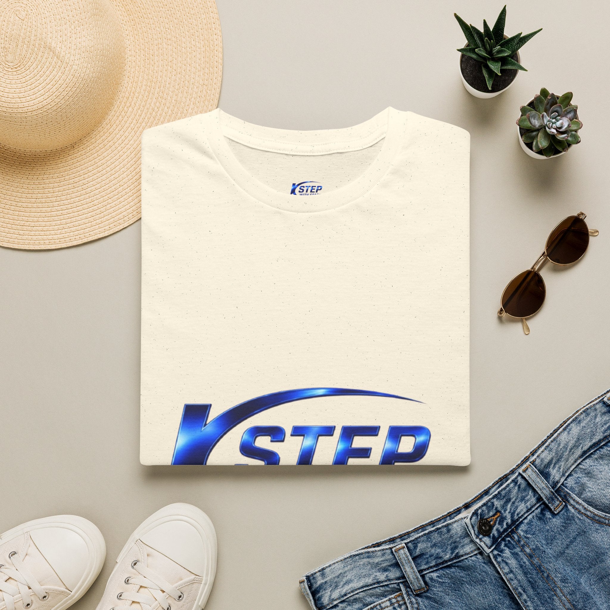 Step With Spark Logo T-Shirt — Motivational Athletic Crew Tee