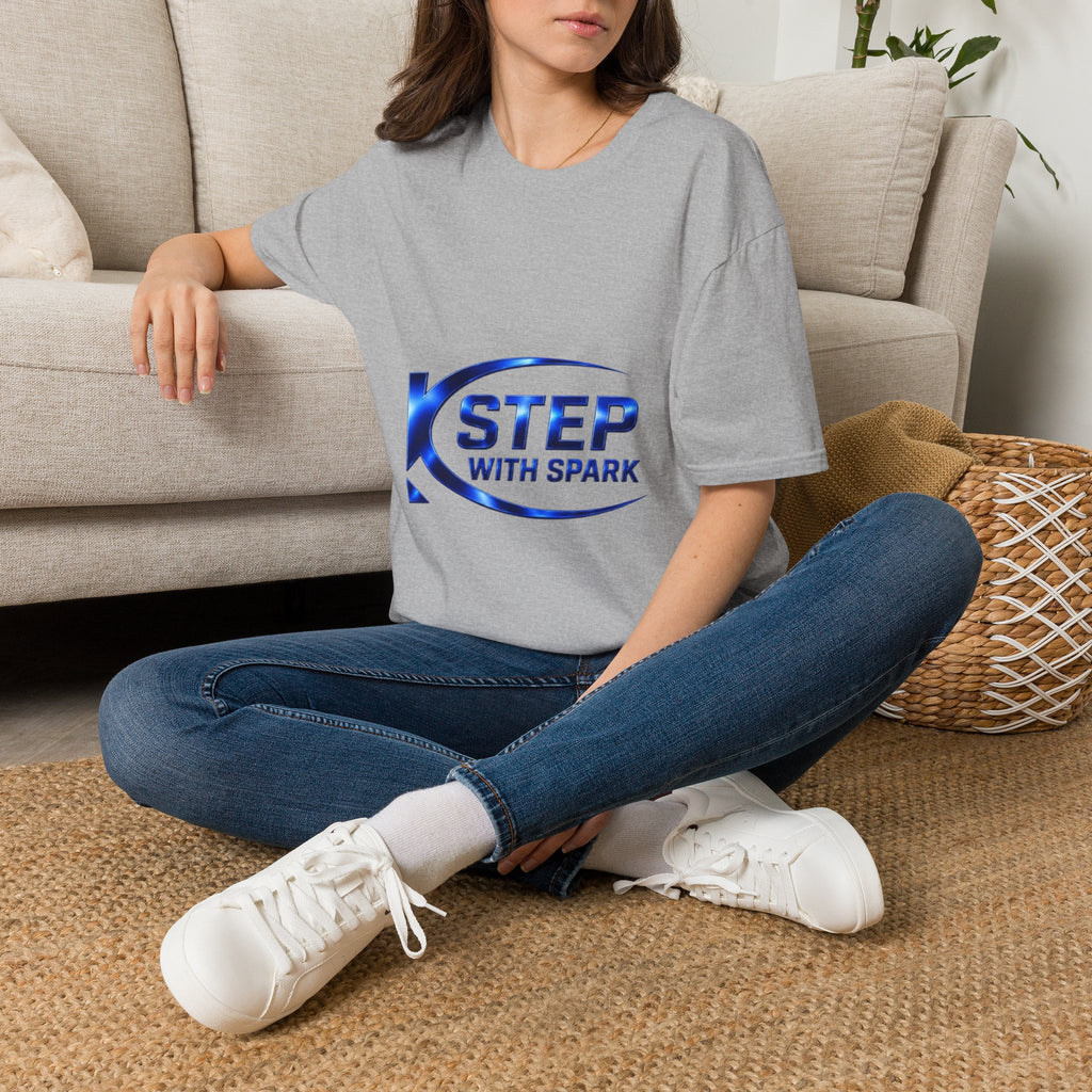 Step With Spark Logo T-Shirt — Motivational Athletic Crew Tee