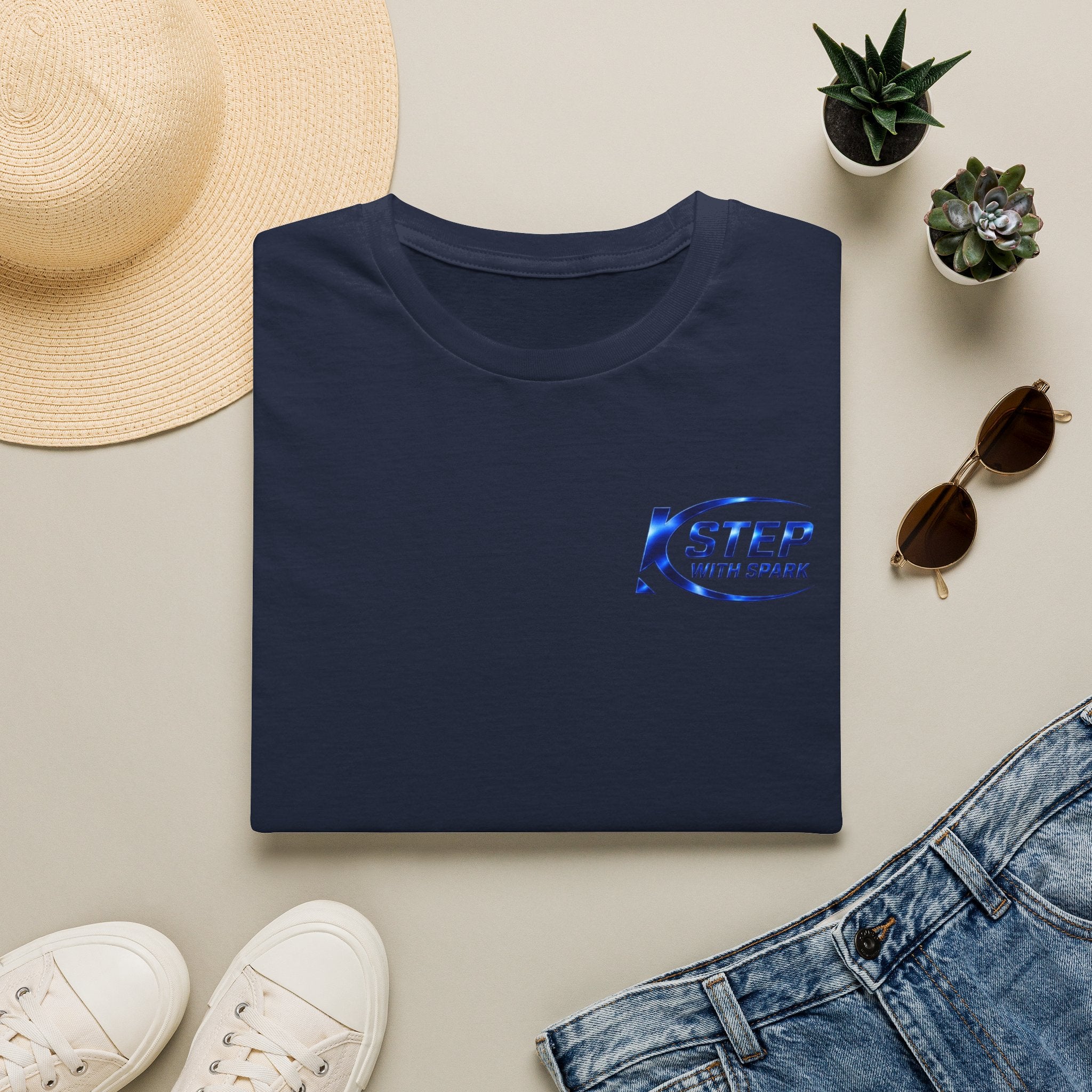 Step With Spark Logo T-Shirt — Minimal Motivational Tee