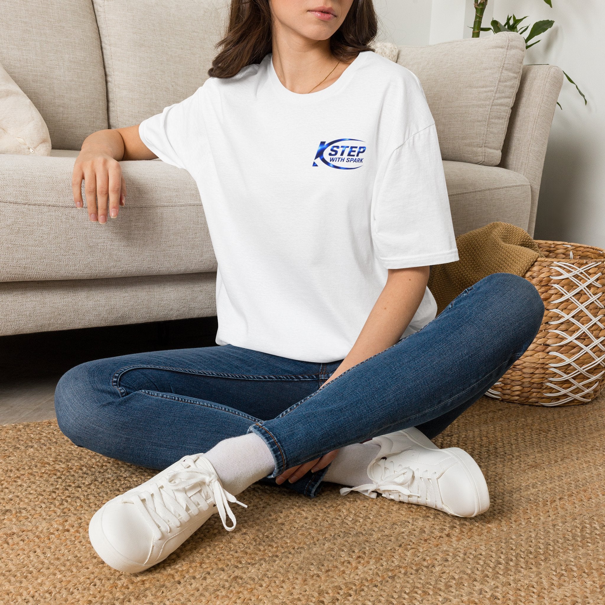 Step With Spark Logo T-Shirt — Minimal Motivational Tee