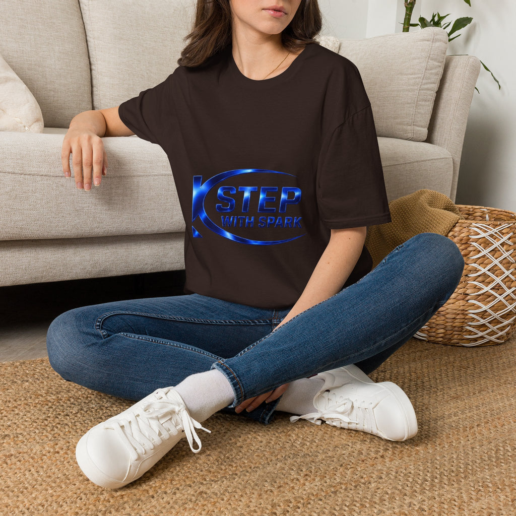 Step With Spark Logo T-Shirt — Motivational Athletic Crew Tee