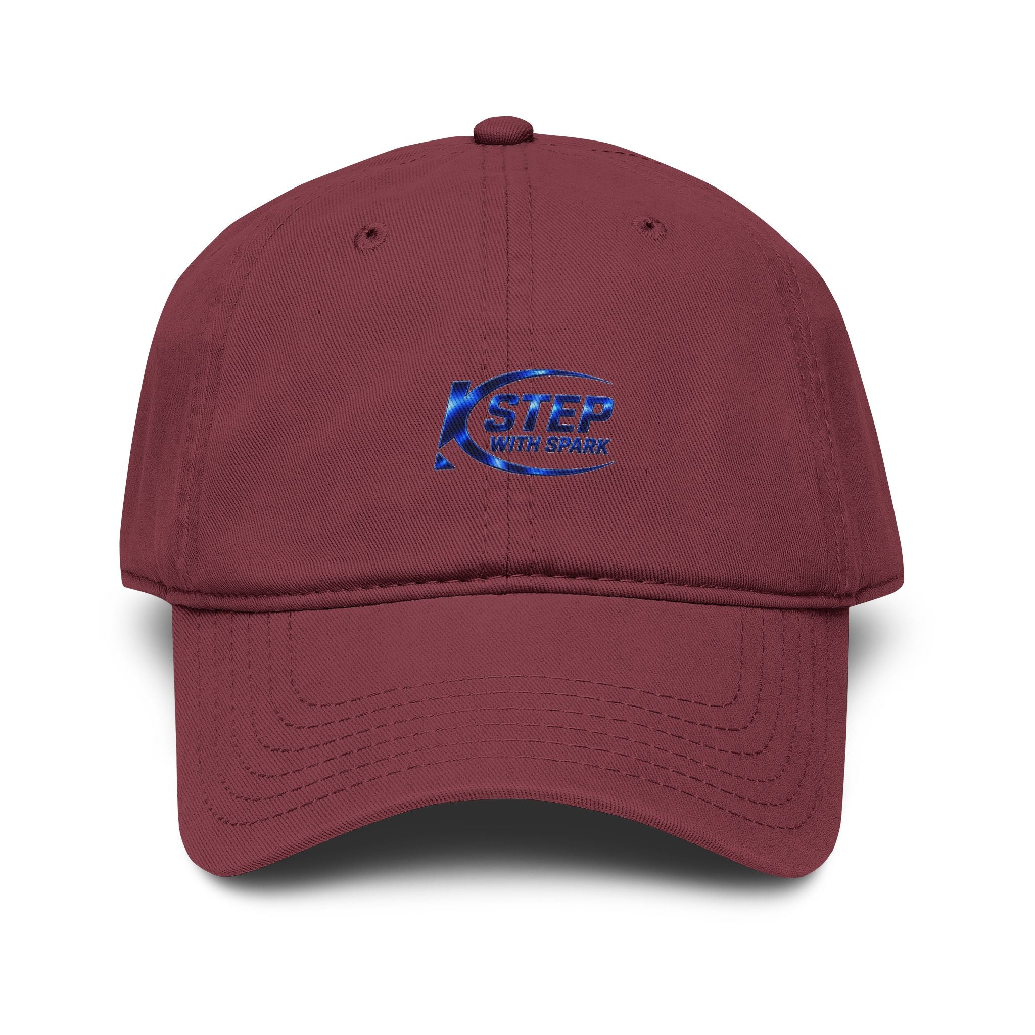 Washed Baseball Cap — "Step with Spark" Embroidered Logo Hat