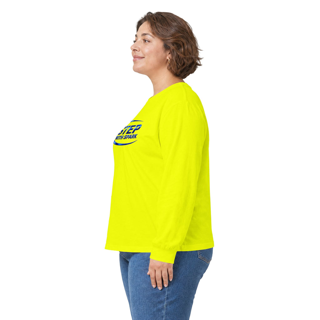Long Sleeve Tee - "Step with Spark" Logo Athletic Casual
