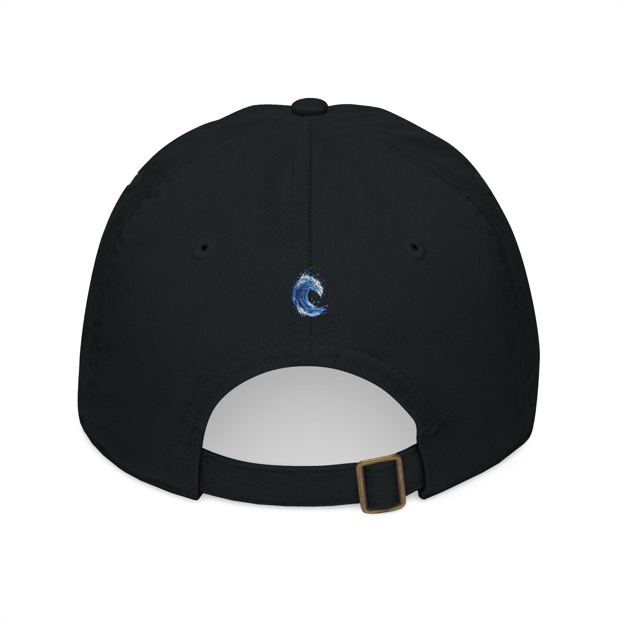Embroidered Blue Wave Organic Baseball Cap — Eco-Friendly Surf Hat