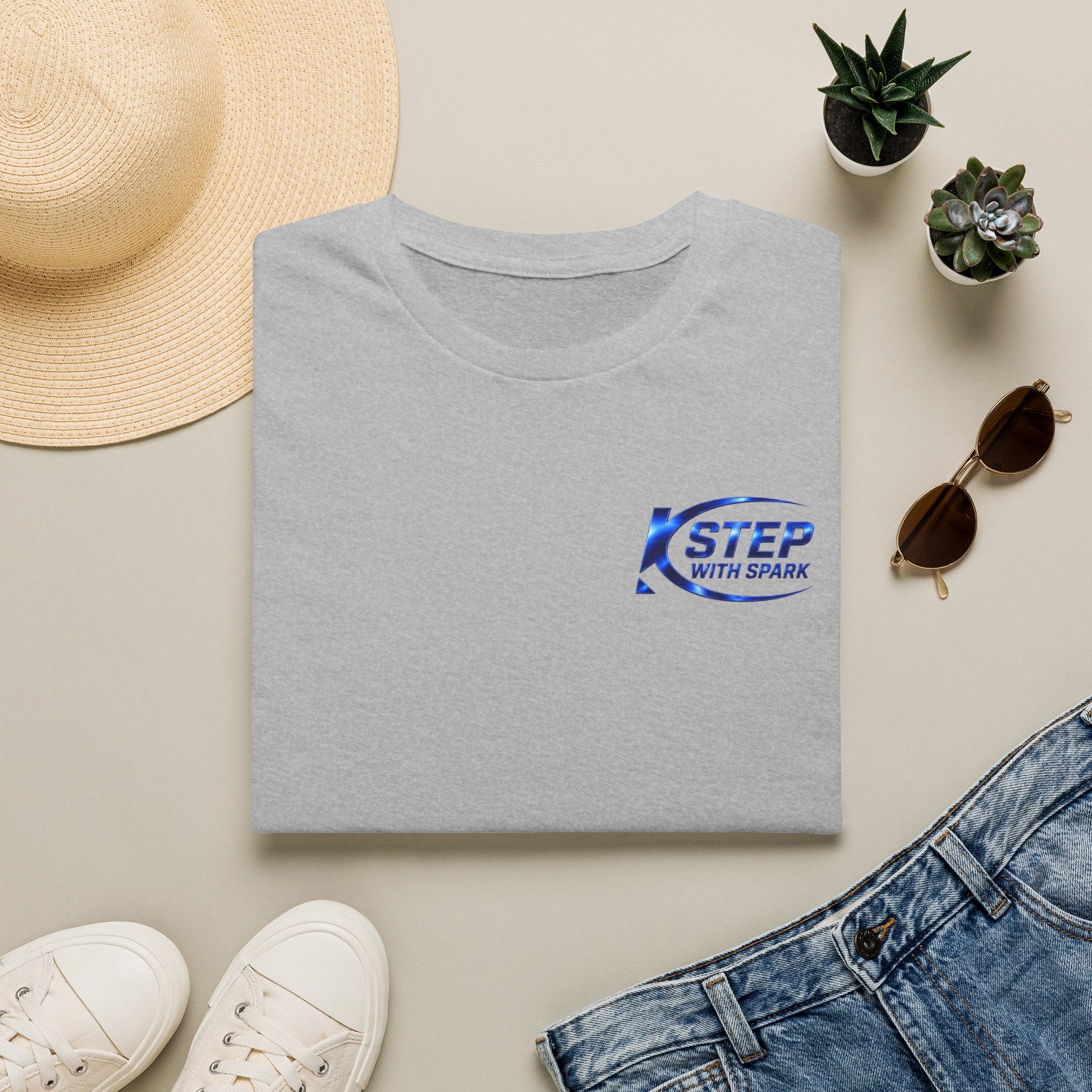 Step With Spark Logo T-Shirt — Minimal Motivational Tee