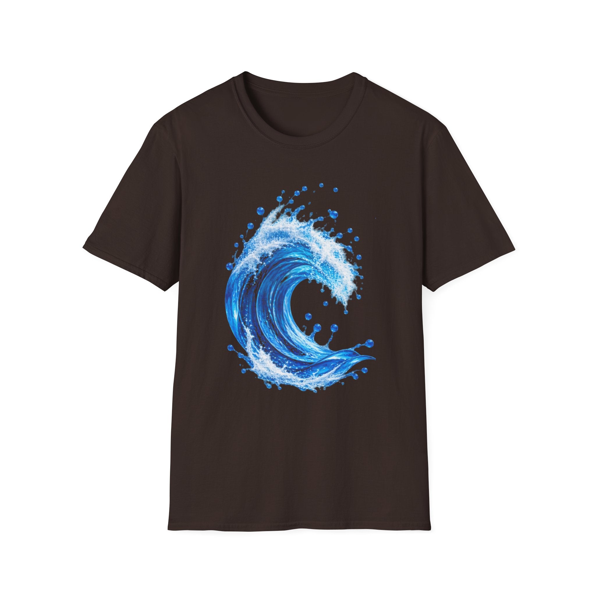 Ocean Wave T-Shirt — Blue Water Splash Graphic Tee