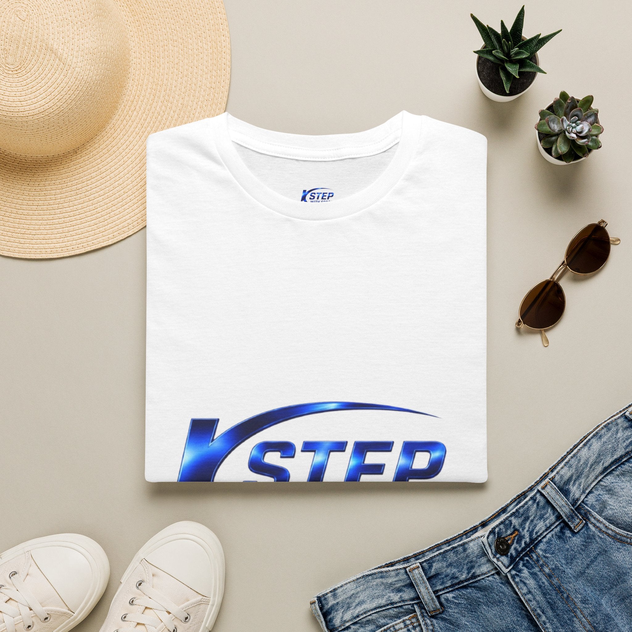 Step With Spark Logo T-Shirt — Motivational Athletic Crew Tee