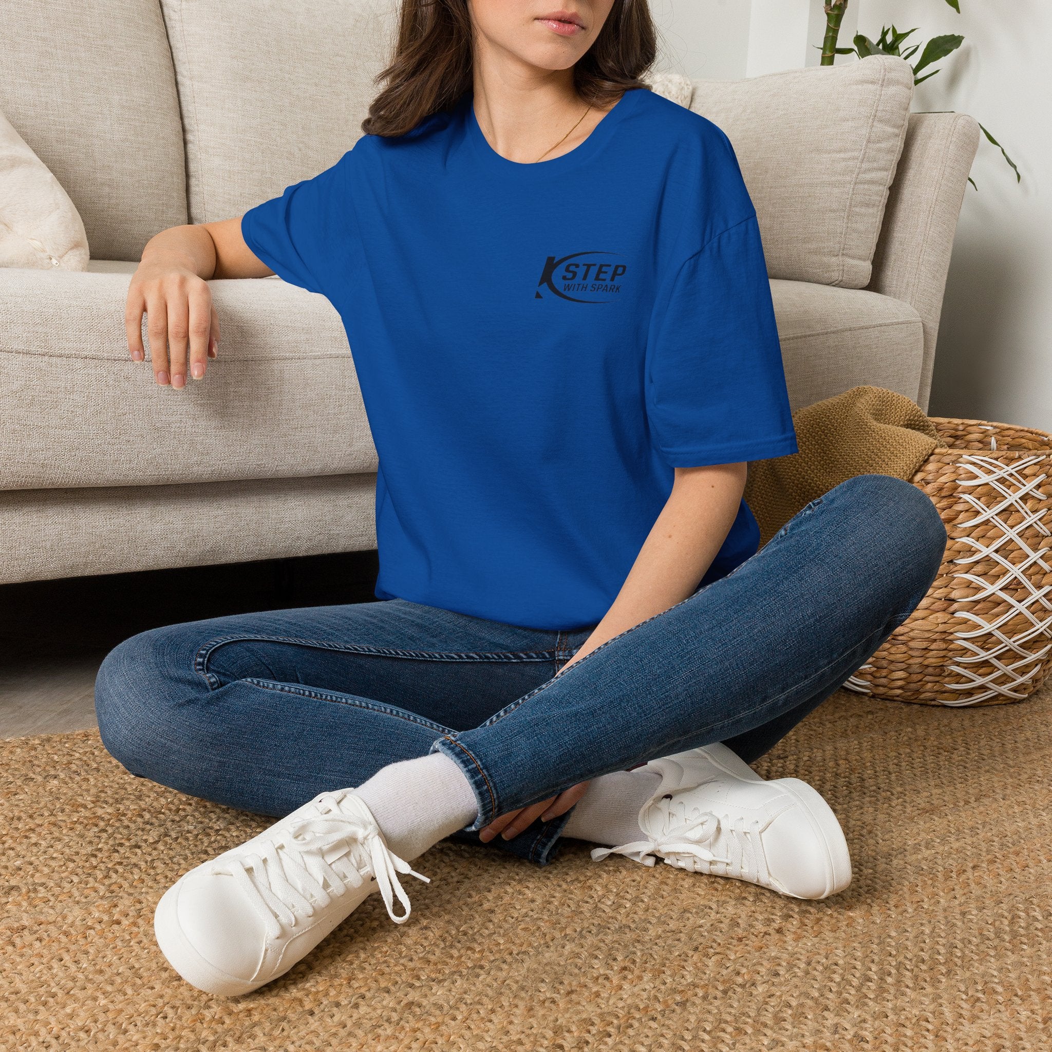 Step With Spark Logo T-Shirt — Minimal Athletic Casual Tee