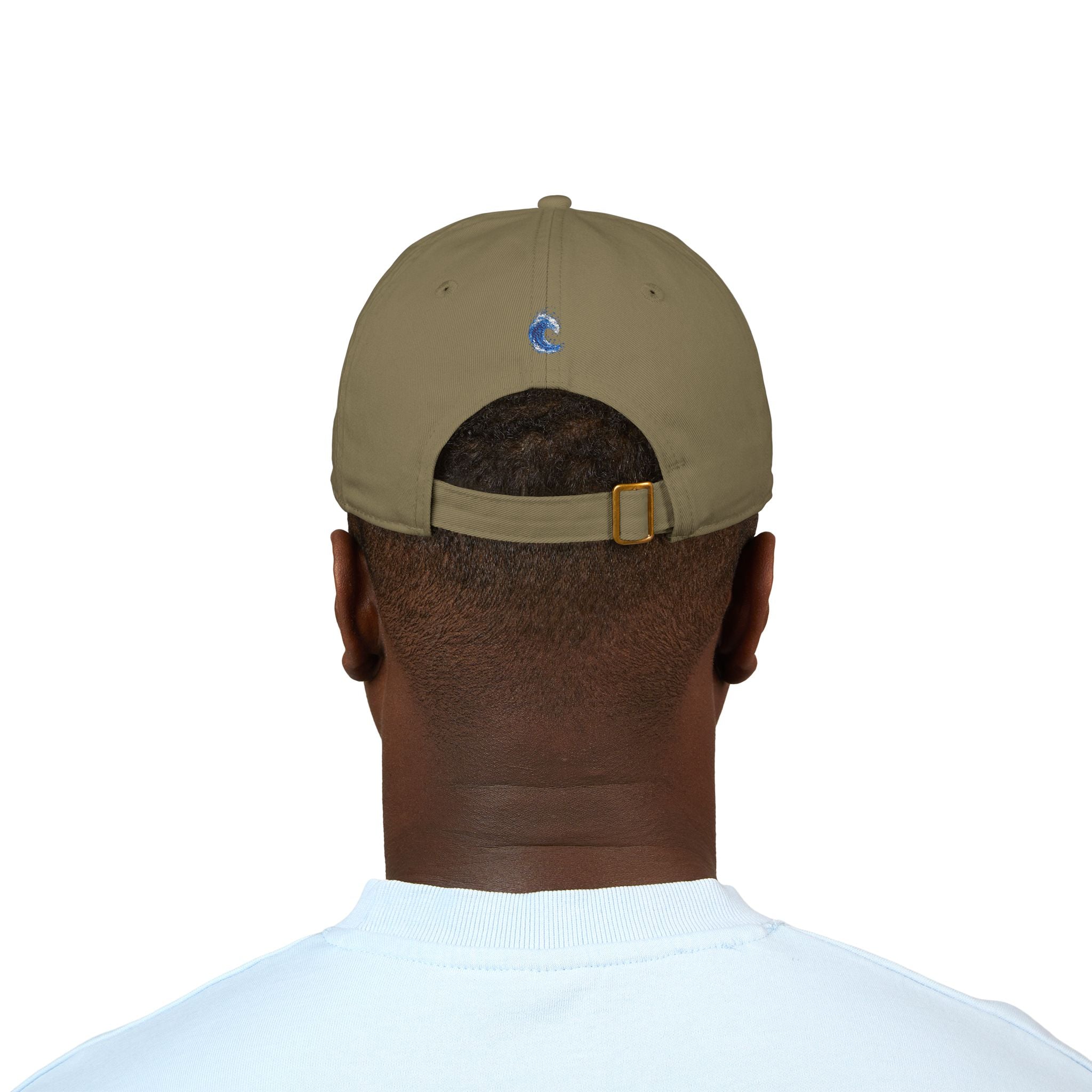 Embroidered Blue Wave Organic Baseball Cap — Eco-Friendly Surf Hat