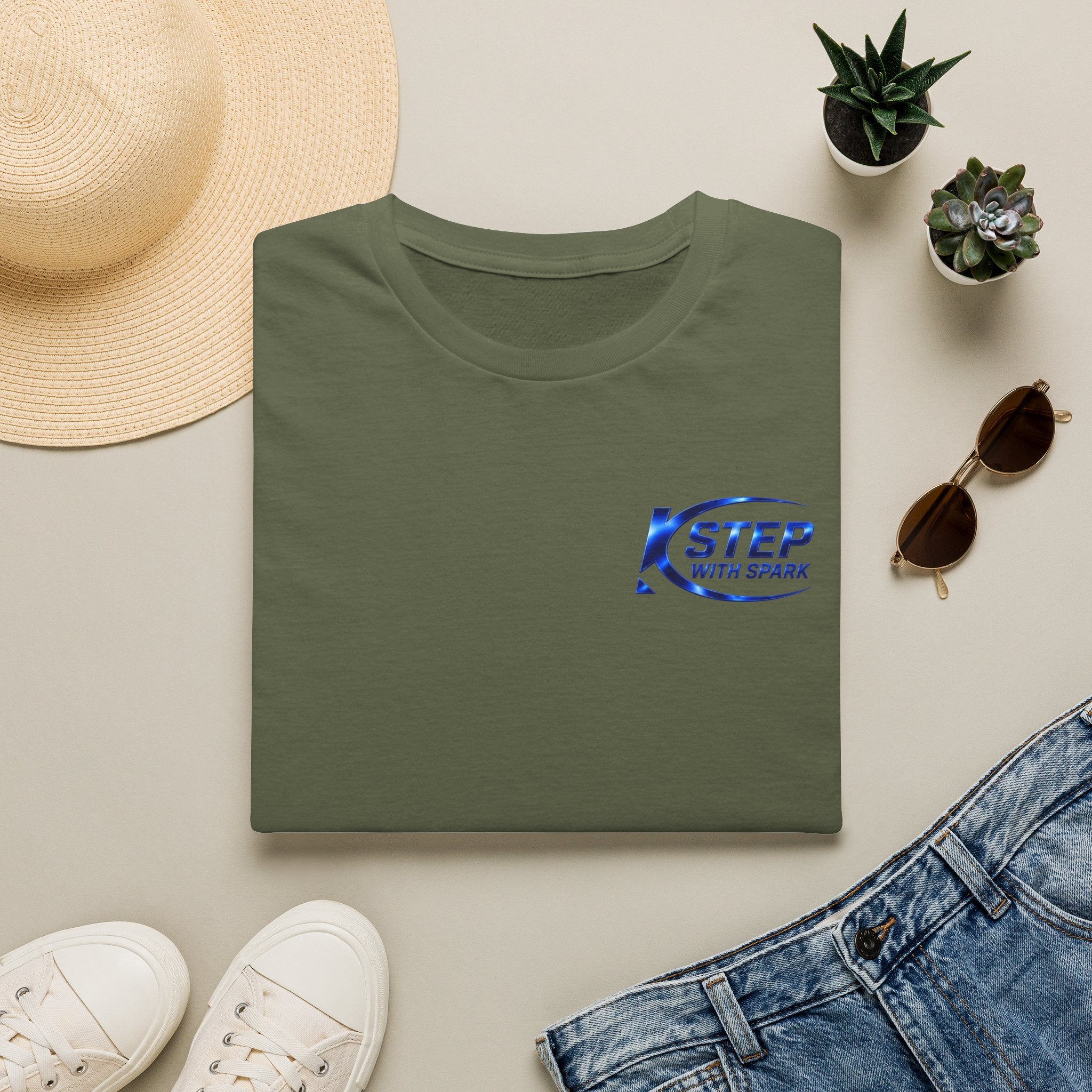 Step With Spark Logo T-Shirt — Minimal Motivational Tee