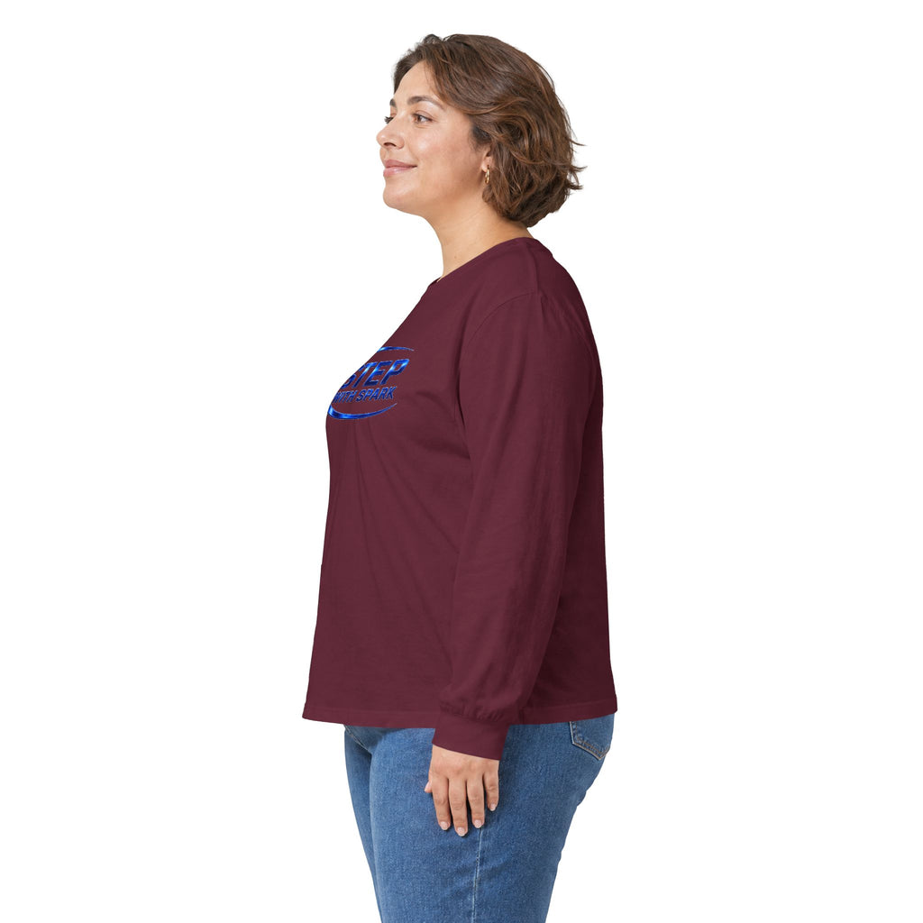 Long Sleeve Tee - "Step with Spark" Logo Athletic Casual