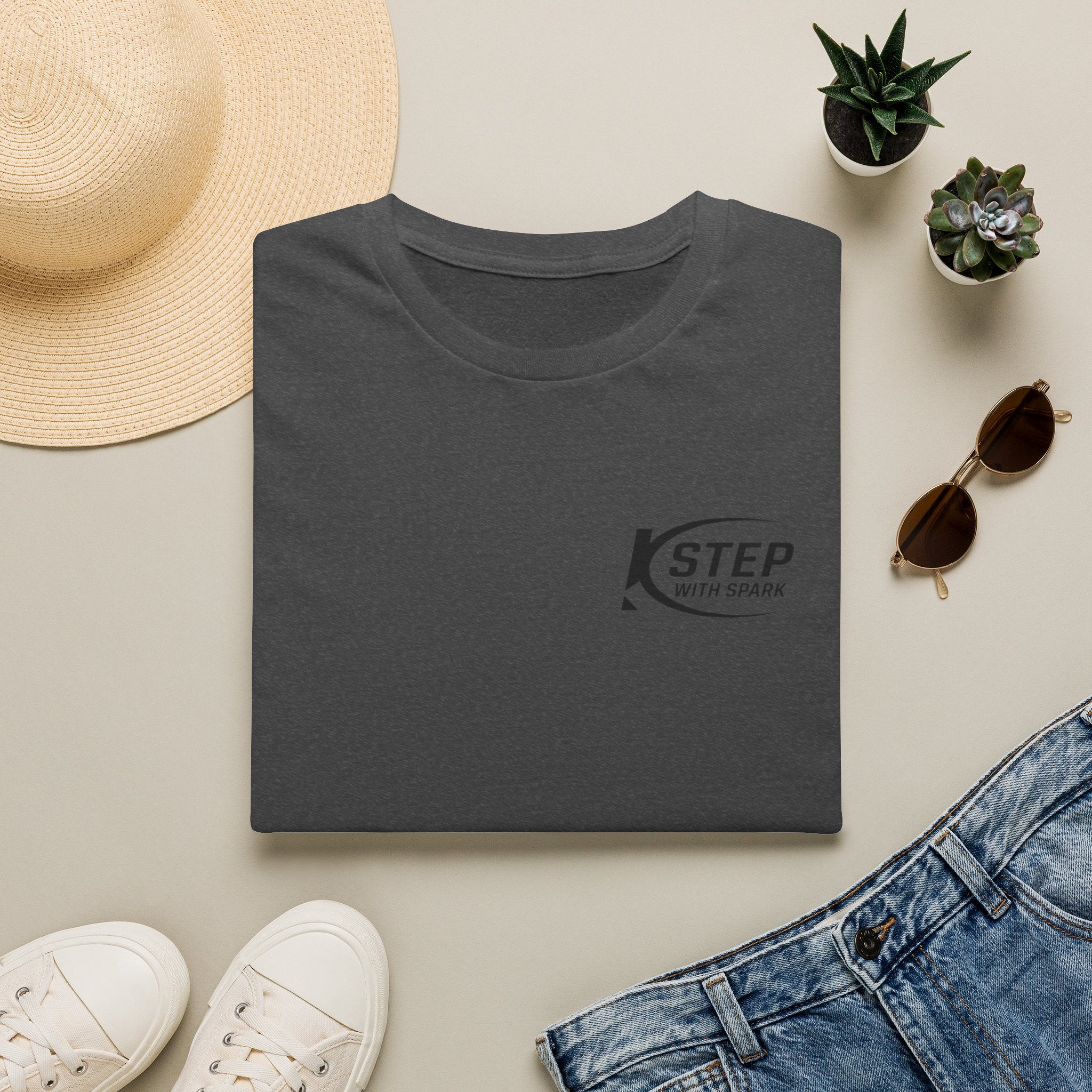 Step With Spark Logo T-Shirt — Minimal Athletic Casual Tee