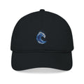 Embroidered Blue Wave Organic Baseball Cap — Eco-Friendly Surf Hat