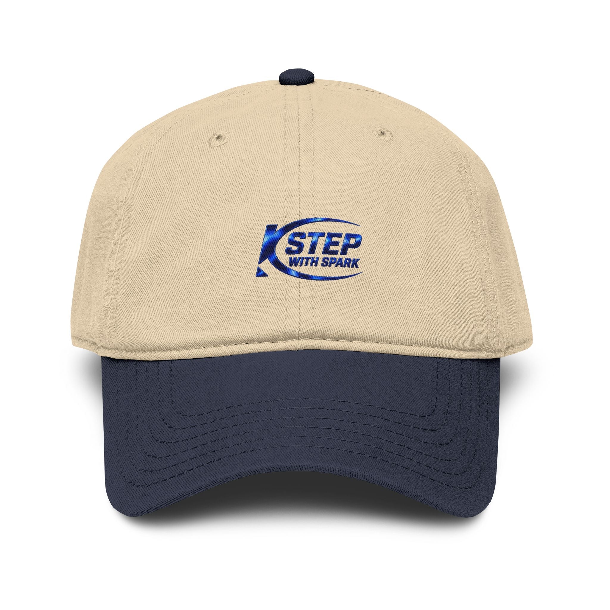 Washed Baseball Cap — "Step with Spark" Embroidered Logo Hat
