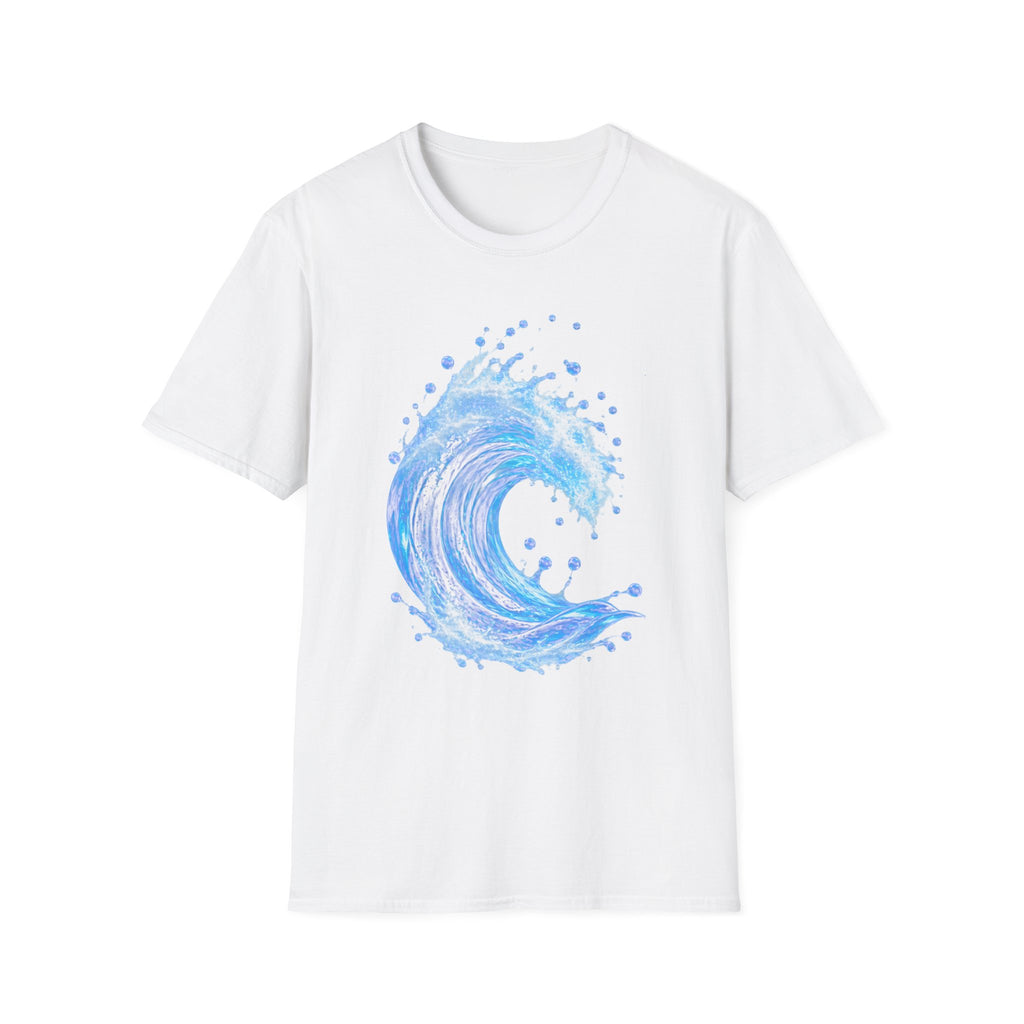 Ocean Wave T-Shirt — Blue Water Splash Graphic Tee