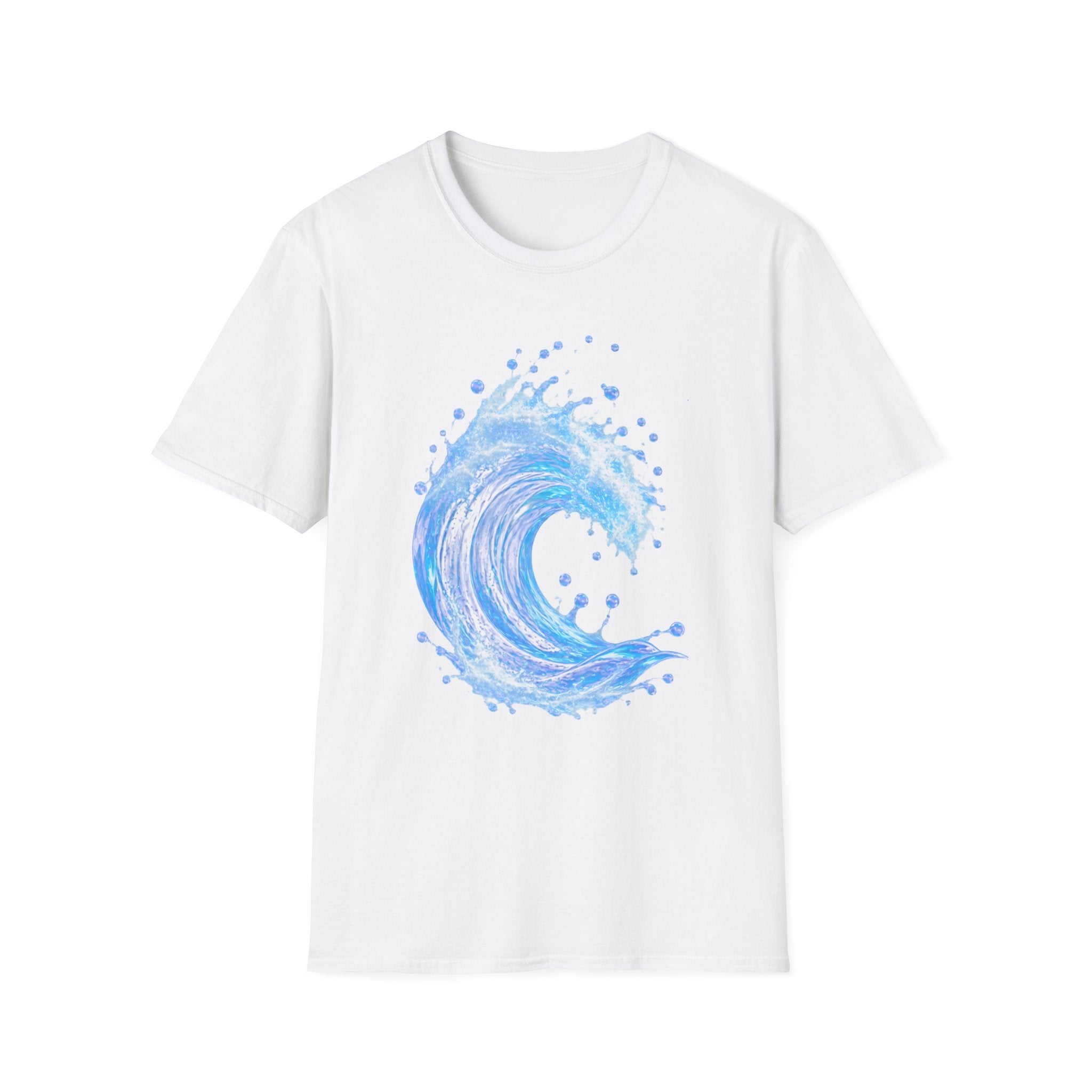 Ocean Wave T-Shirt — Blue Water Splash Graphic Tee