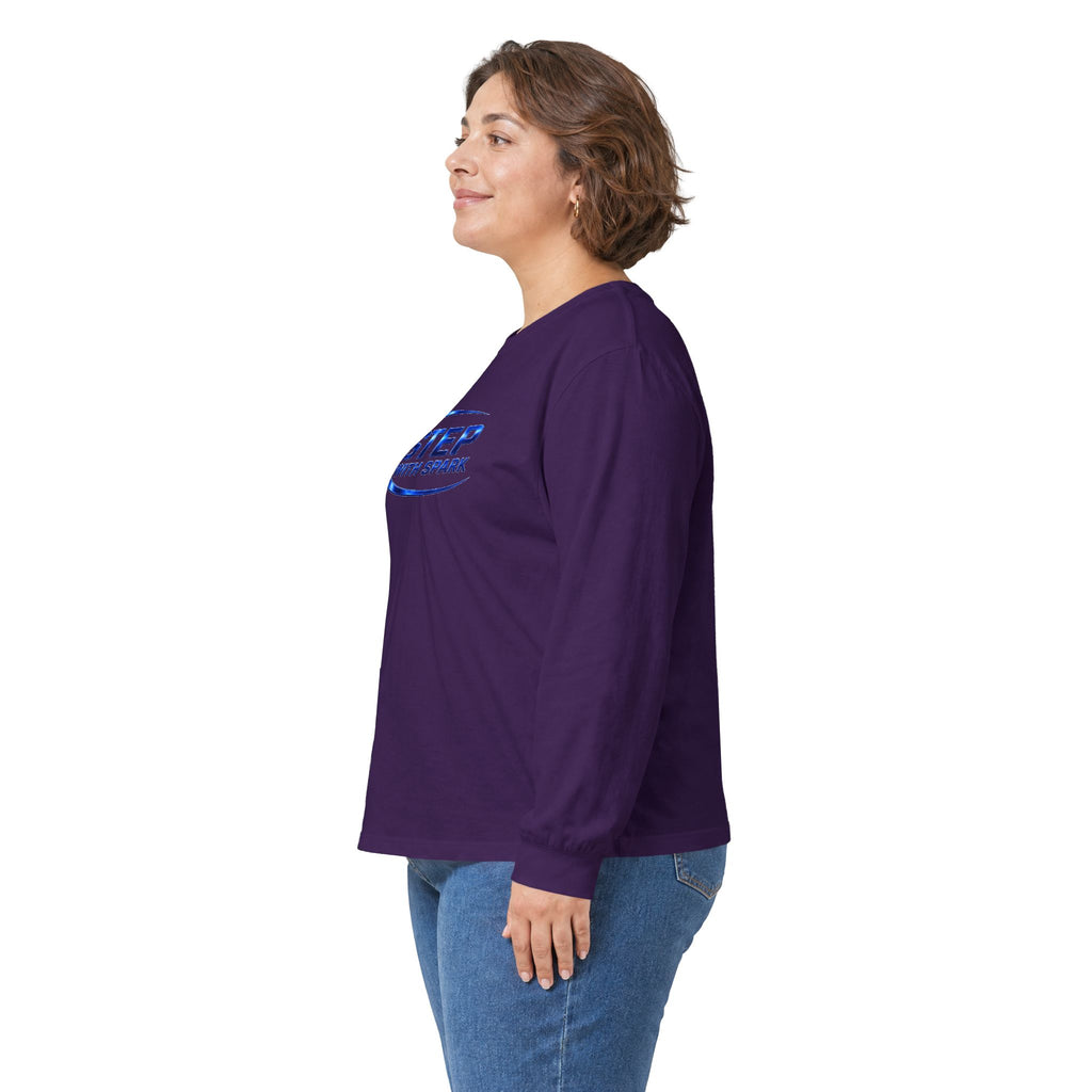 Long Sleeve Tee - "Step with Spark" Logo Athletic Casual