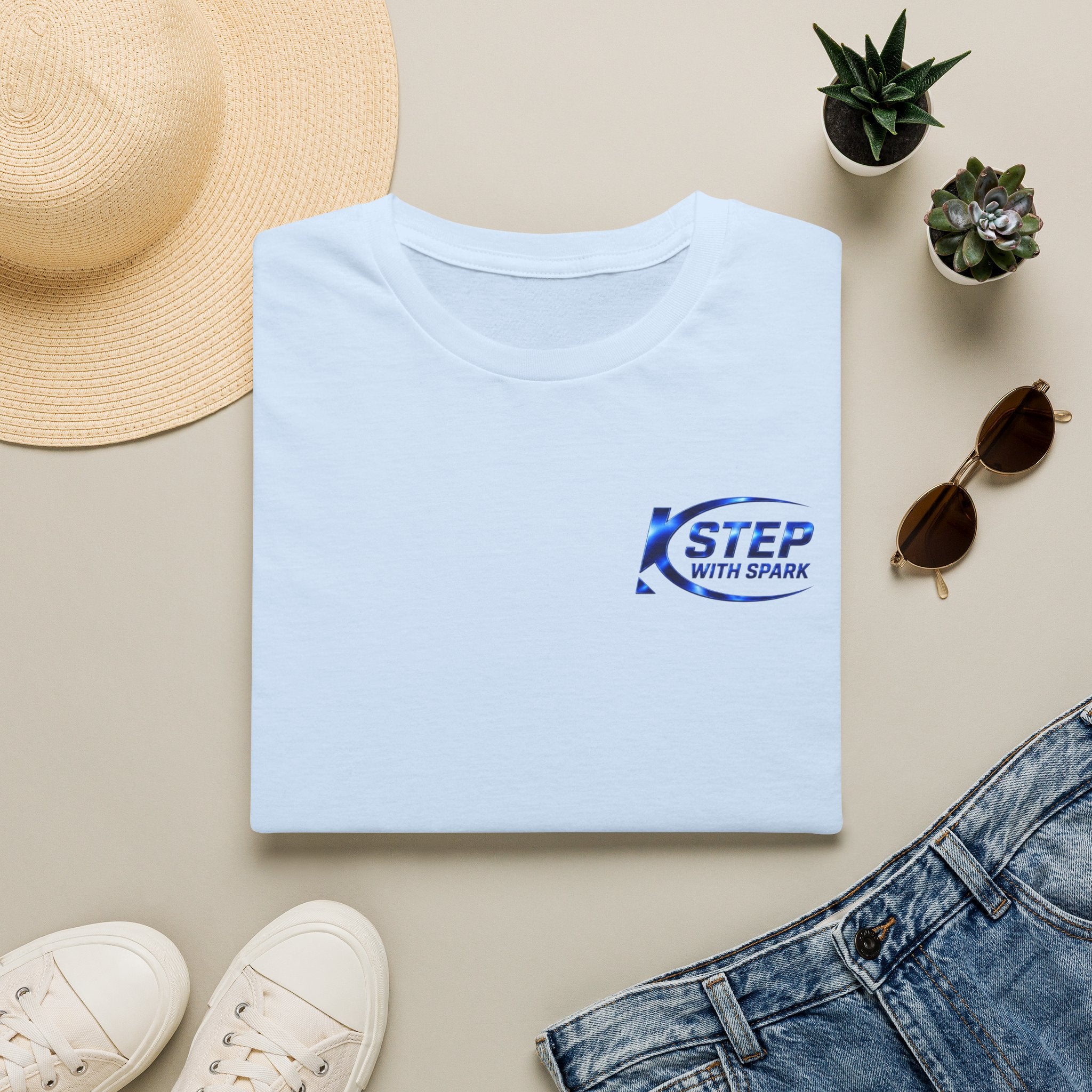 Step With Spark Logo T-Shirt — Minimal Motivational Tee