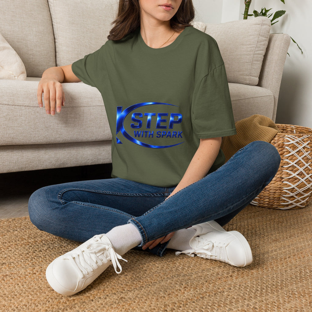Step With Spark Logo T-Shirt — Motivational Athletic Crew Tee