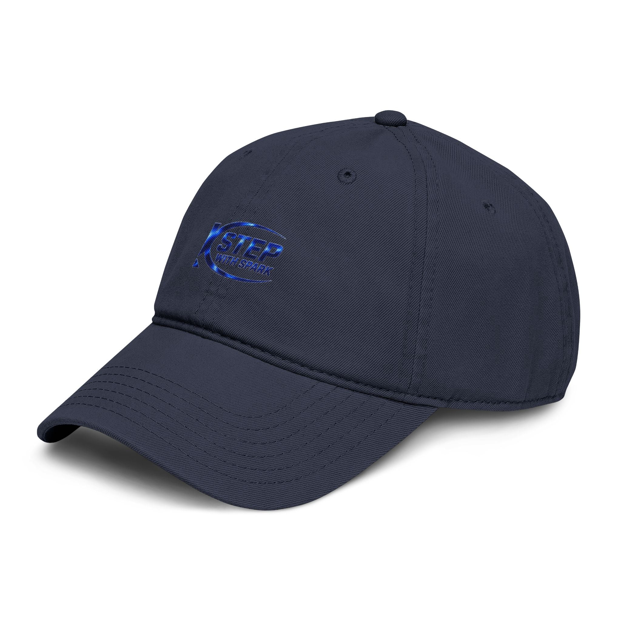 Washed Baseball Cap — "Step with Spark" Embroidered Logo Hat