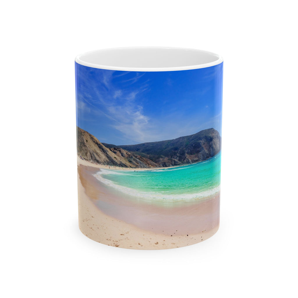 Beachscape Ceramic Mug — Tropical Seascape Photo Coffee Cup (11oz, 15oz)