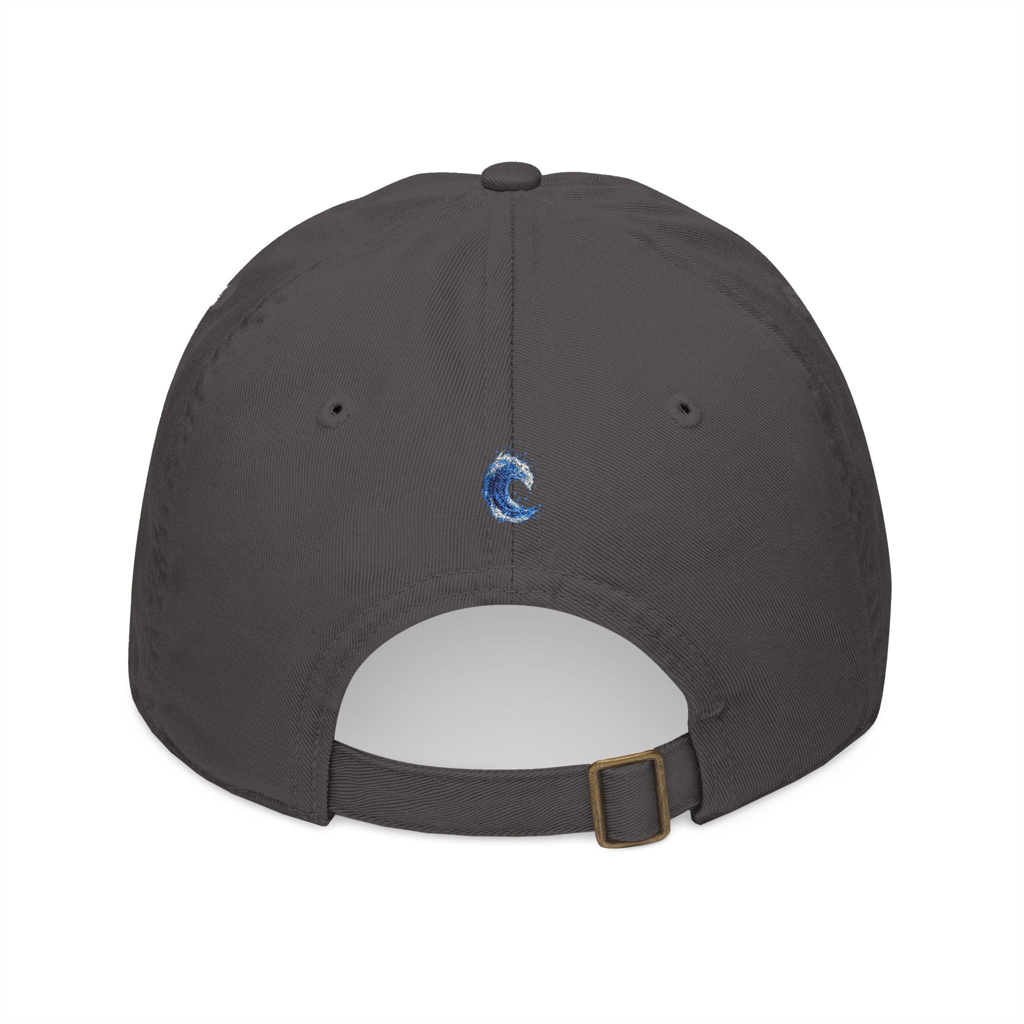 Embroidered Blue Wave Organic Baseball Cap — Eco-Friendly Surf Hat