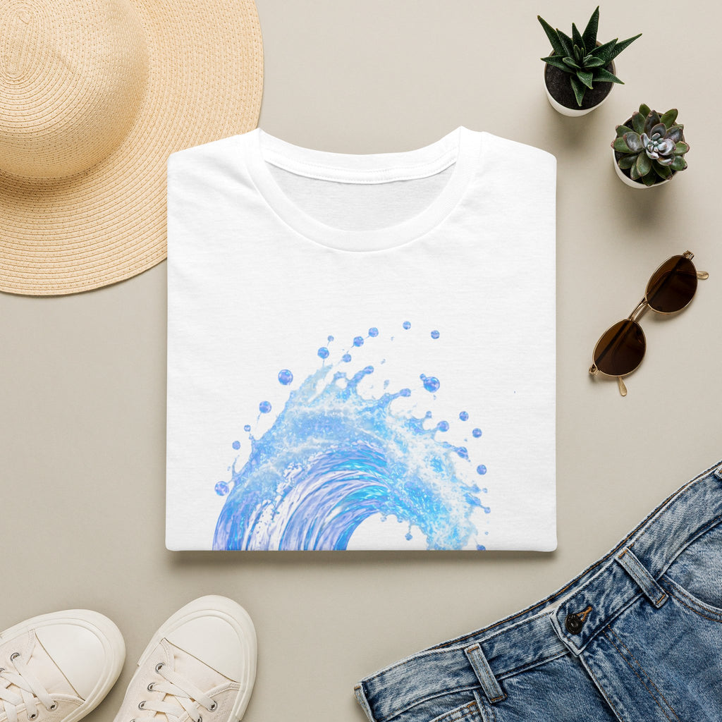 Ocean Wave T-Shirt — Blue Water Splash Graphic Tee