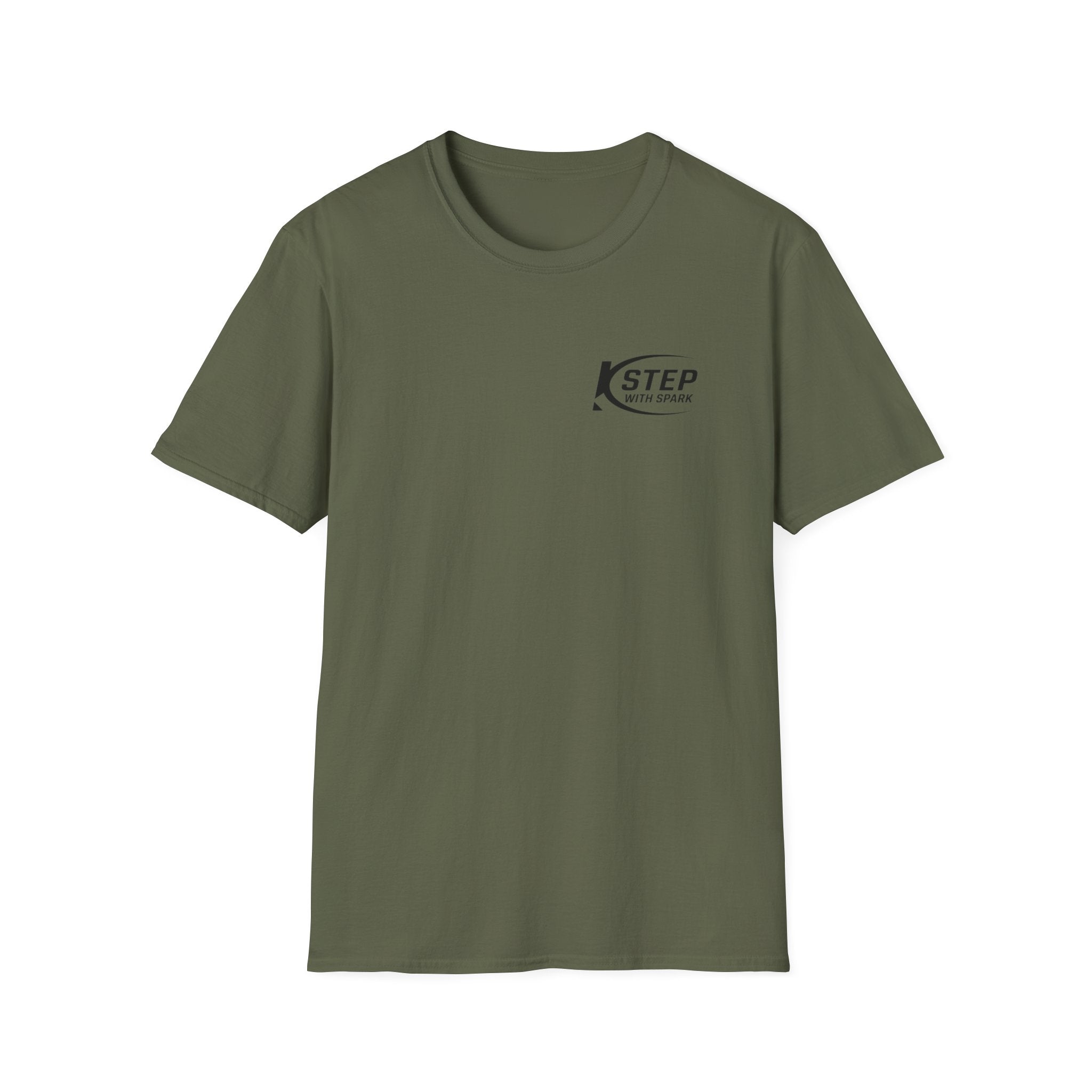 Step With Spark Logo T-Shirt — Minimal Athletic Casual Tee