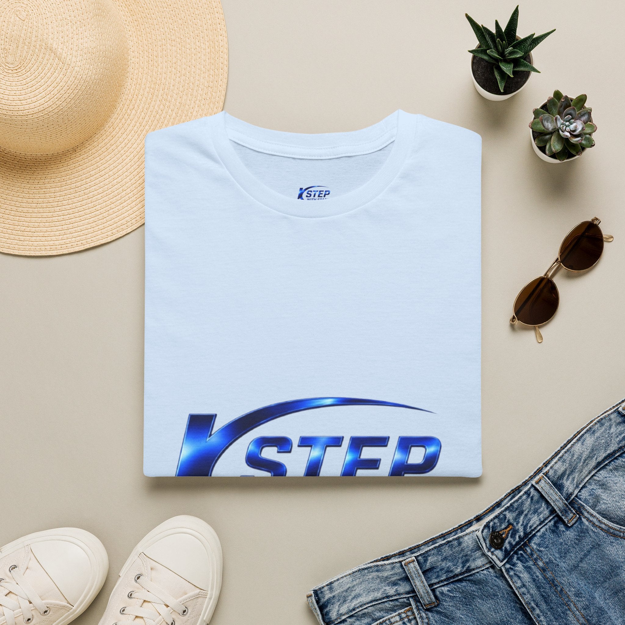 Step With Spark Logo T-Shirt — Motivational Athletic Crew Tee