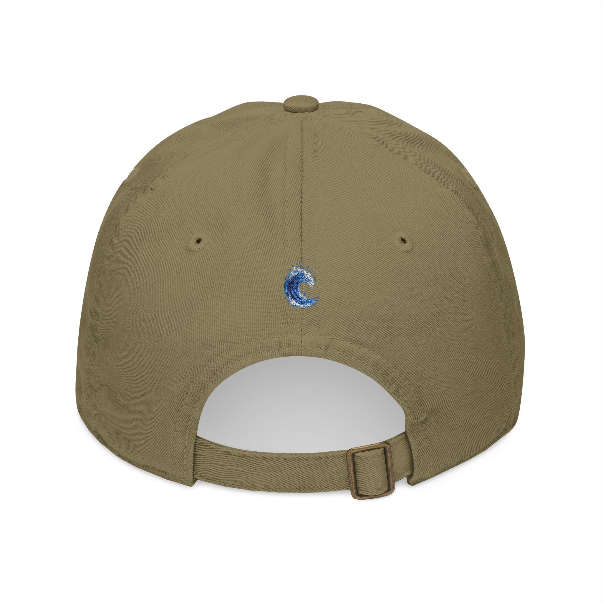Embroidered Blue Wave Organic Baseball Cap — Eco-Friendly Surf Hat